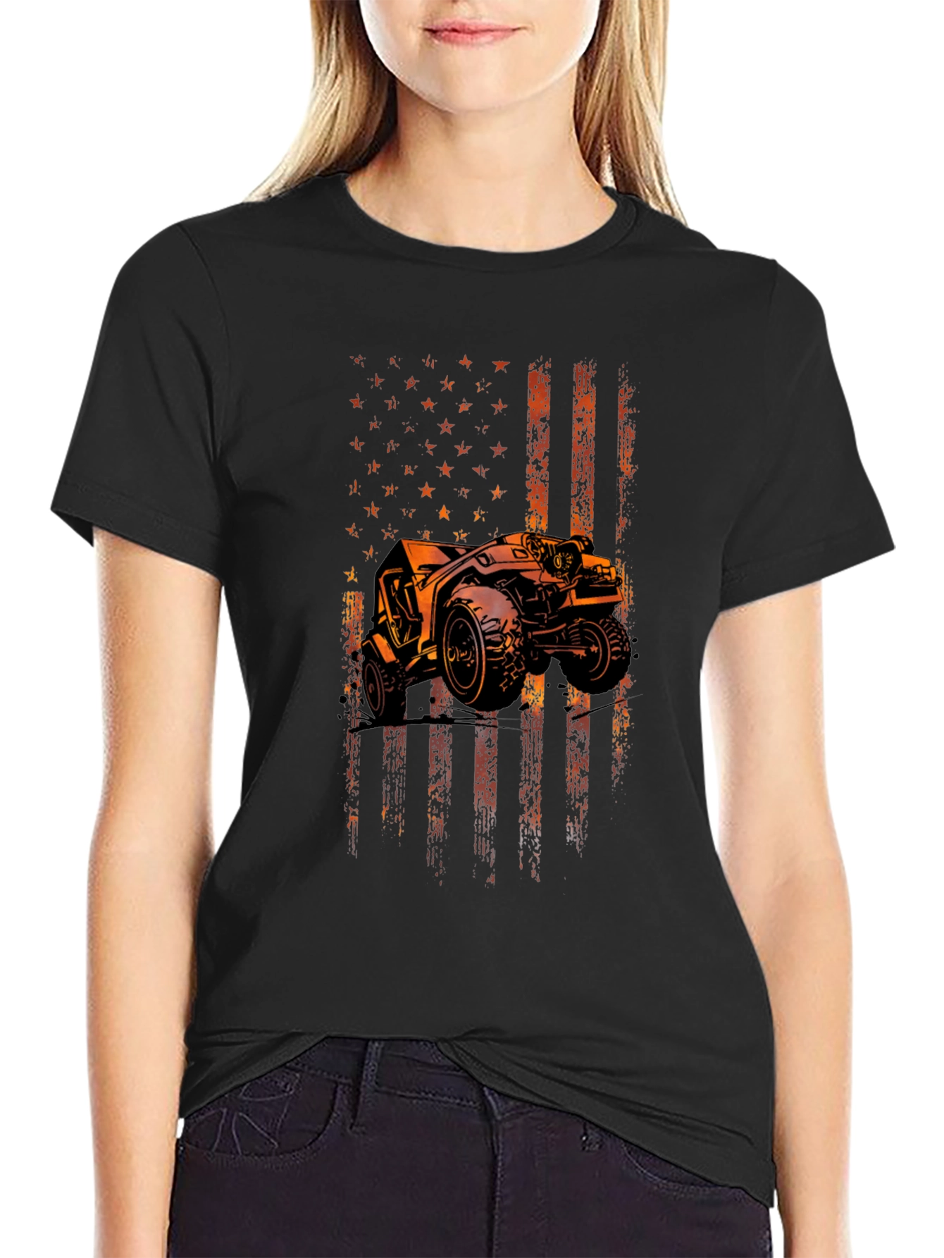 American Flag Off-Road Vehicle Graphic Tee