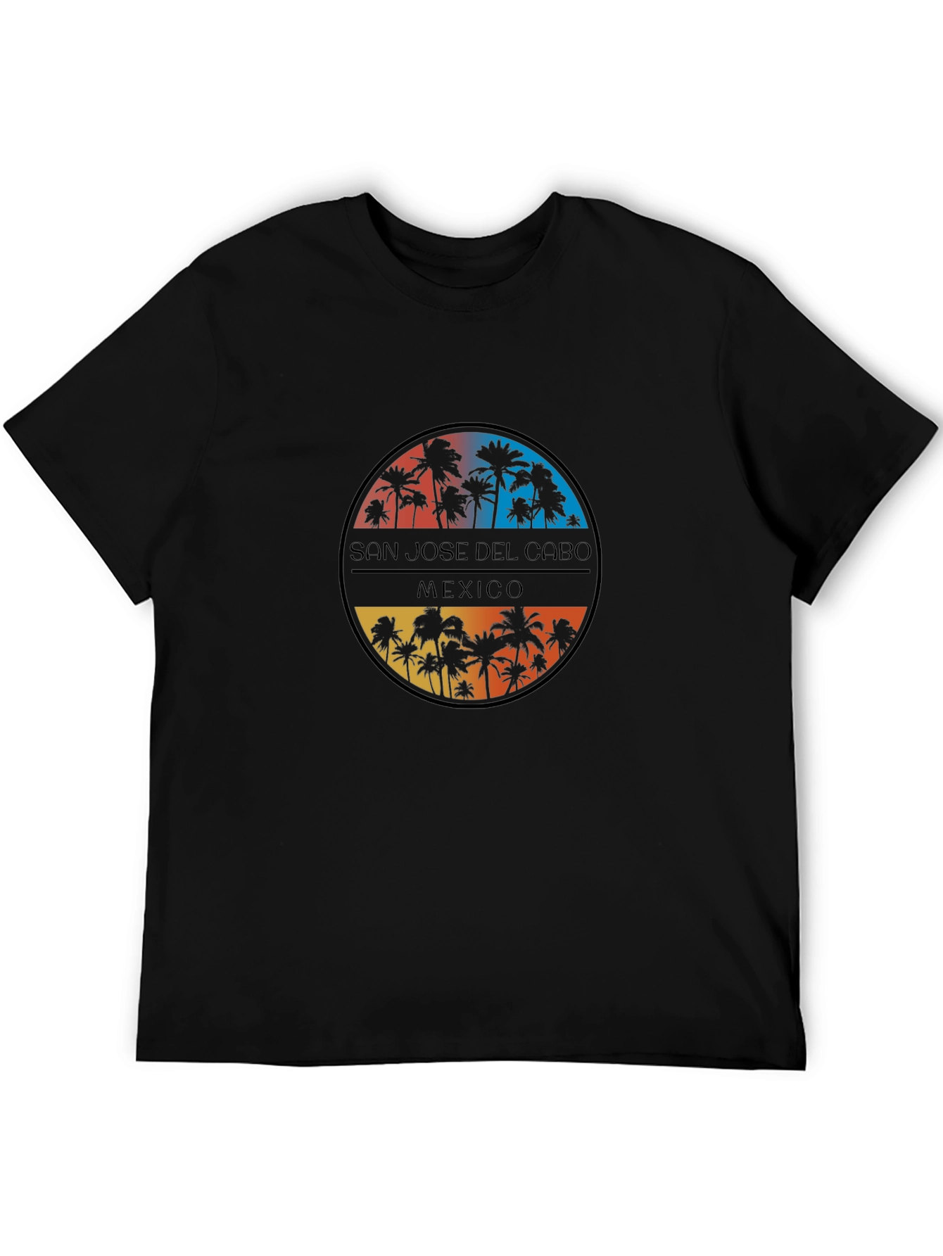 San Jose del Cabo Mexico Palm Tree Black T-Shirt
