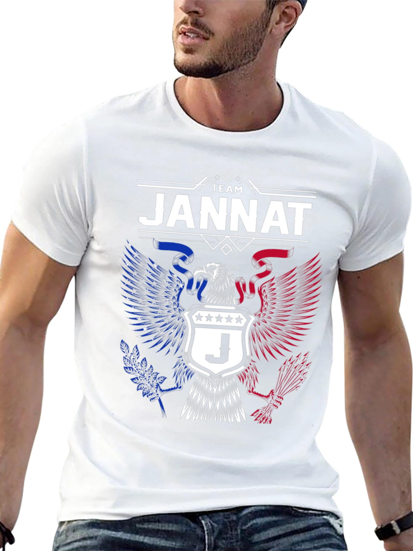 Team Jannat Eagle Crest Graphic T-Shirt