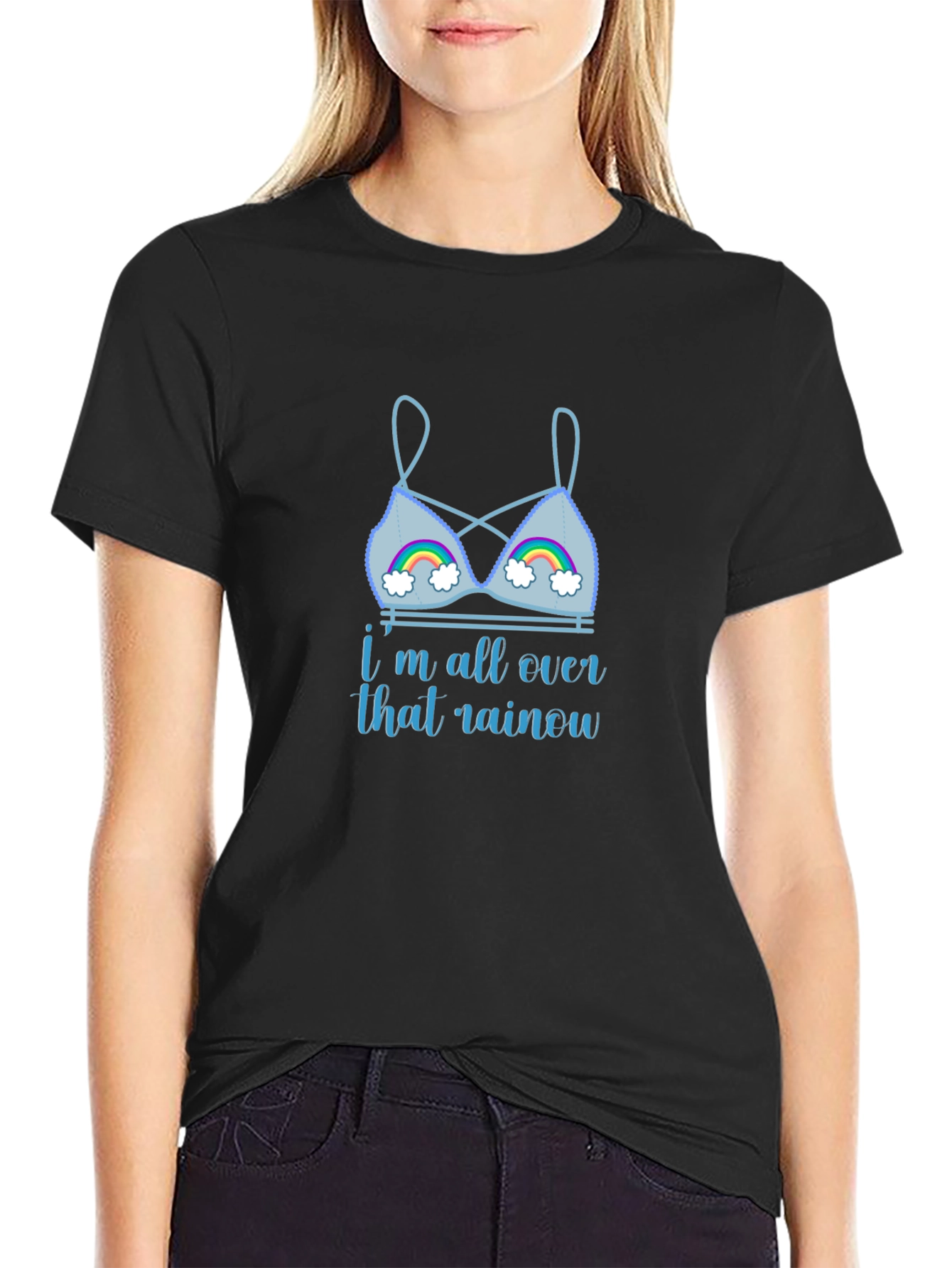 Rainbow Bra Graphic T-Shirt
