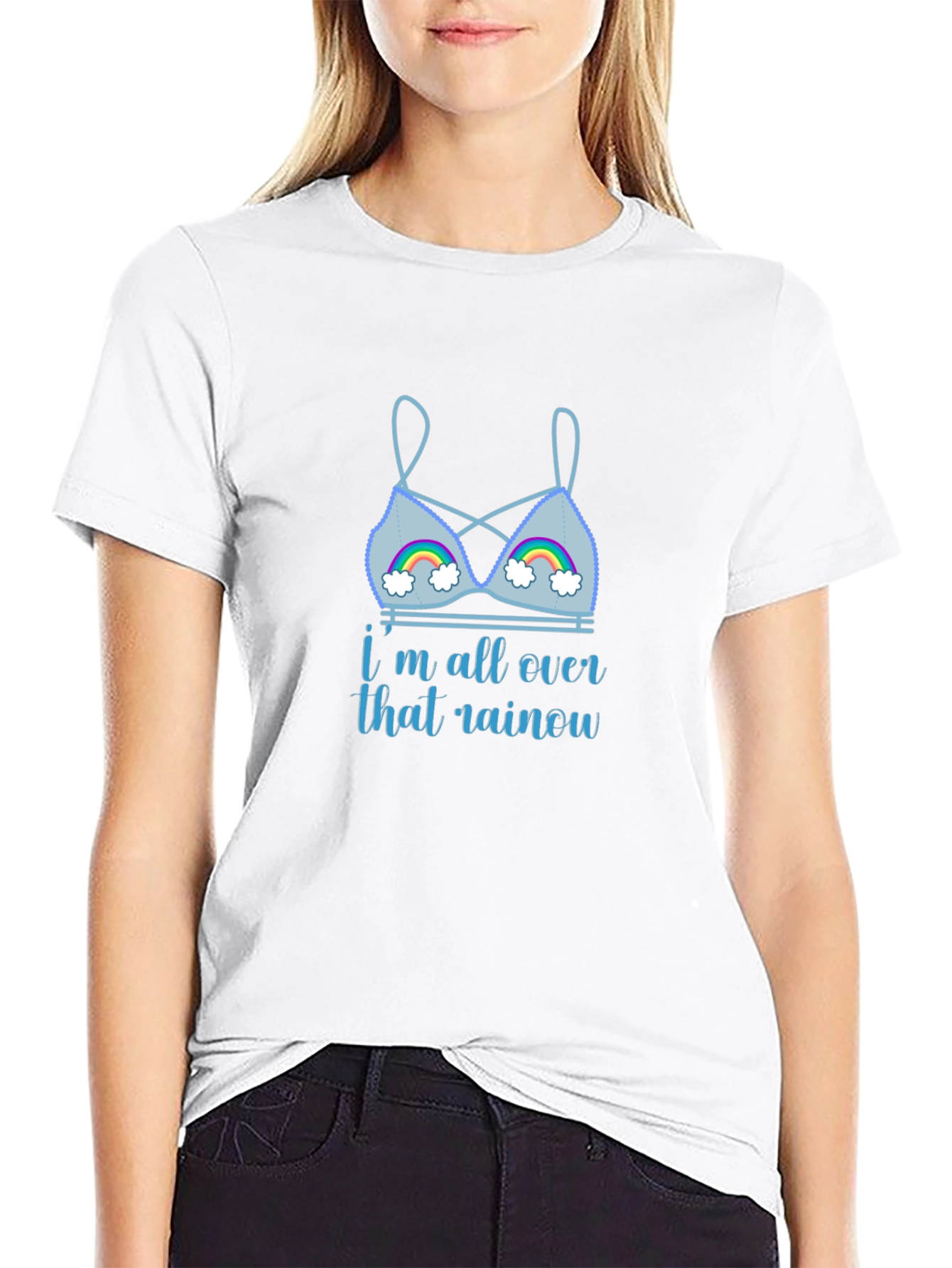 Rainbow Bra Graphic T-Shirt