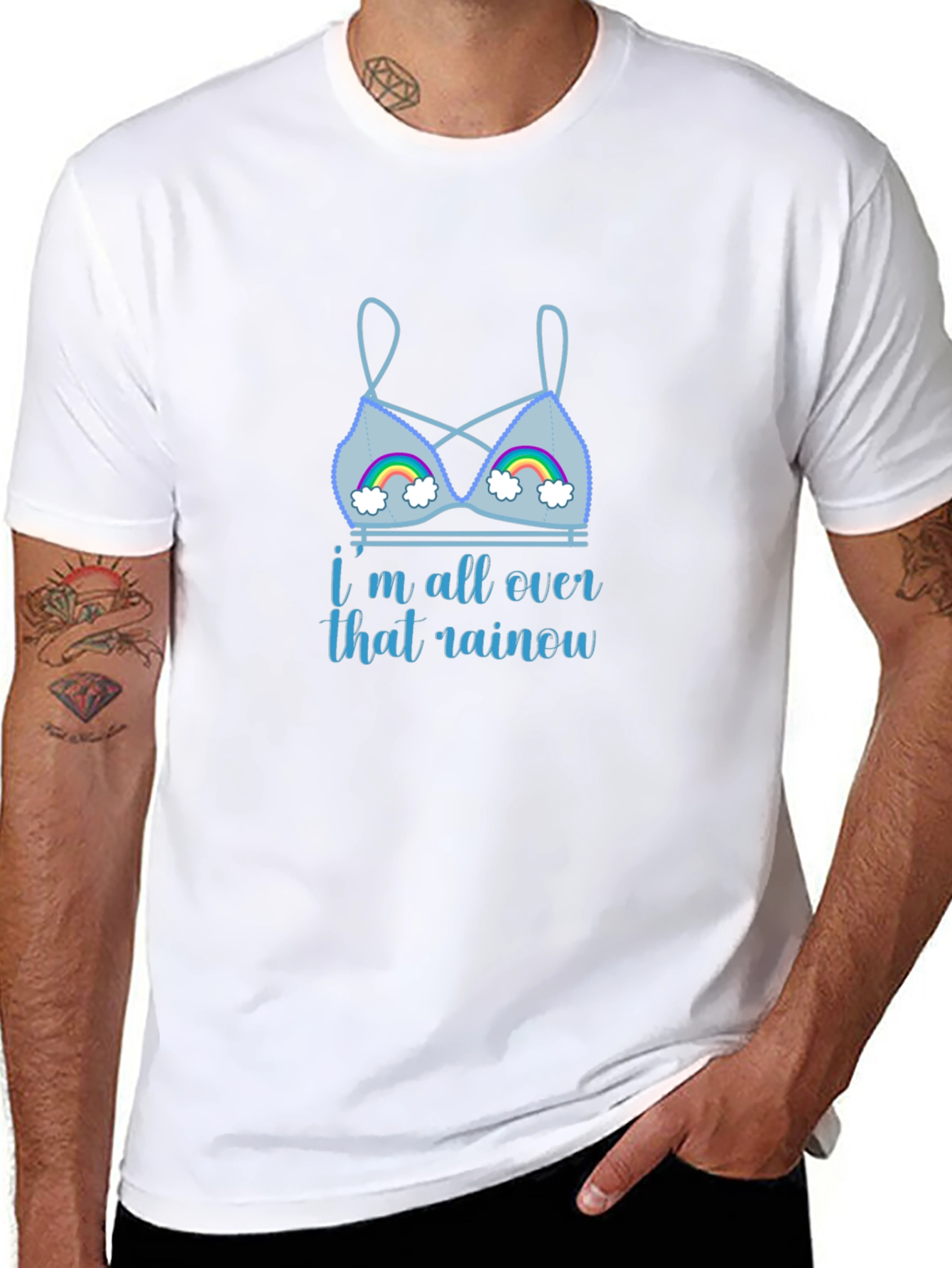 Rainbow Bra Graphic T-Shirt