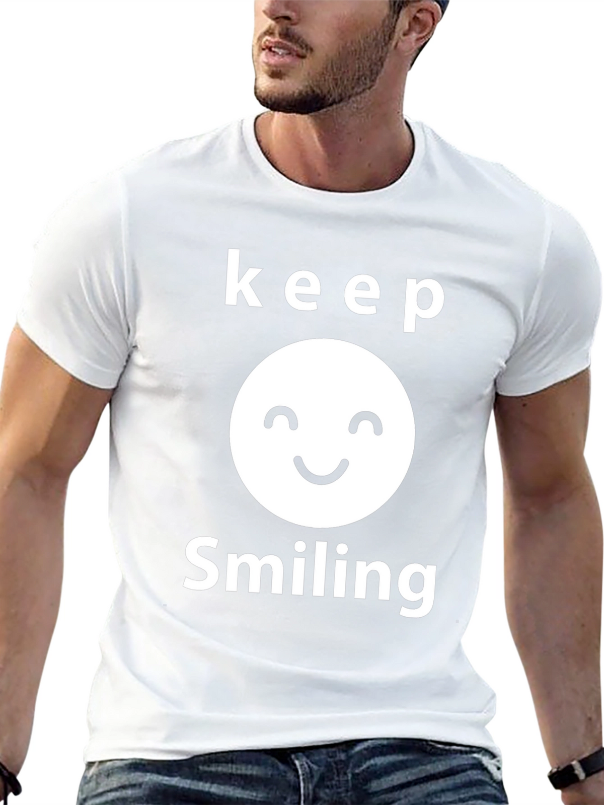 Keep Smiling Graphic T-Shirt - Positive Vibes