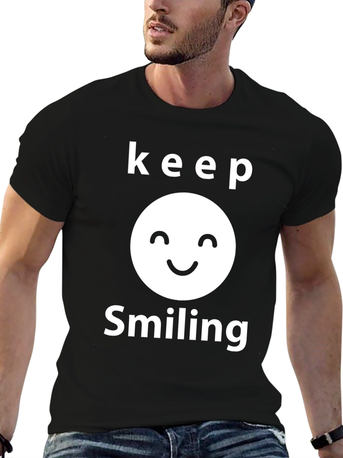 Keep Smiling Graphic T-Shirt - Positive Vibes