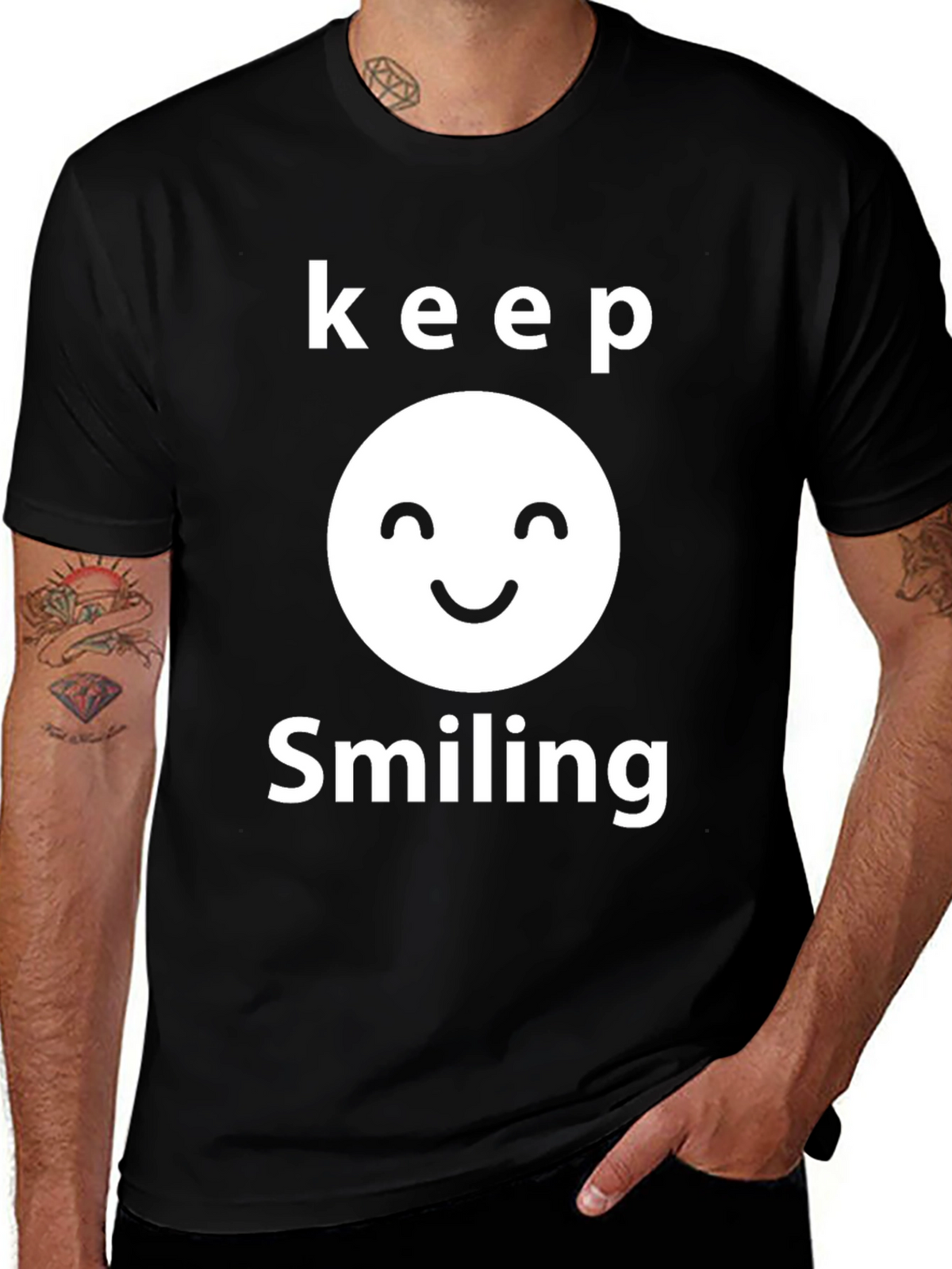 Keep Smiling Graphic T-Shirt - Positive Vibes