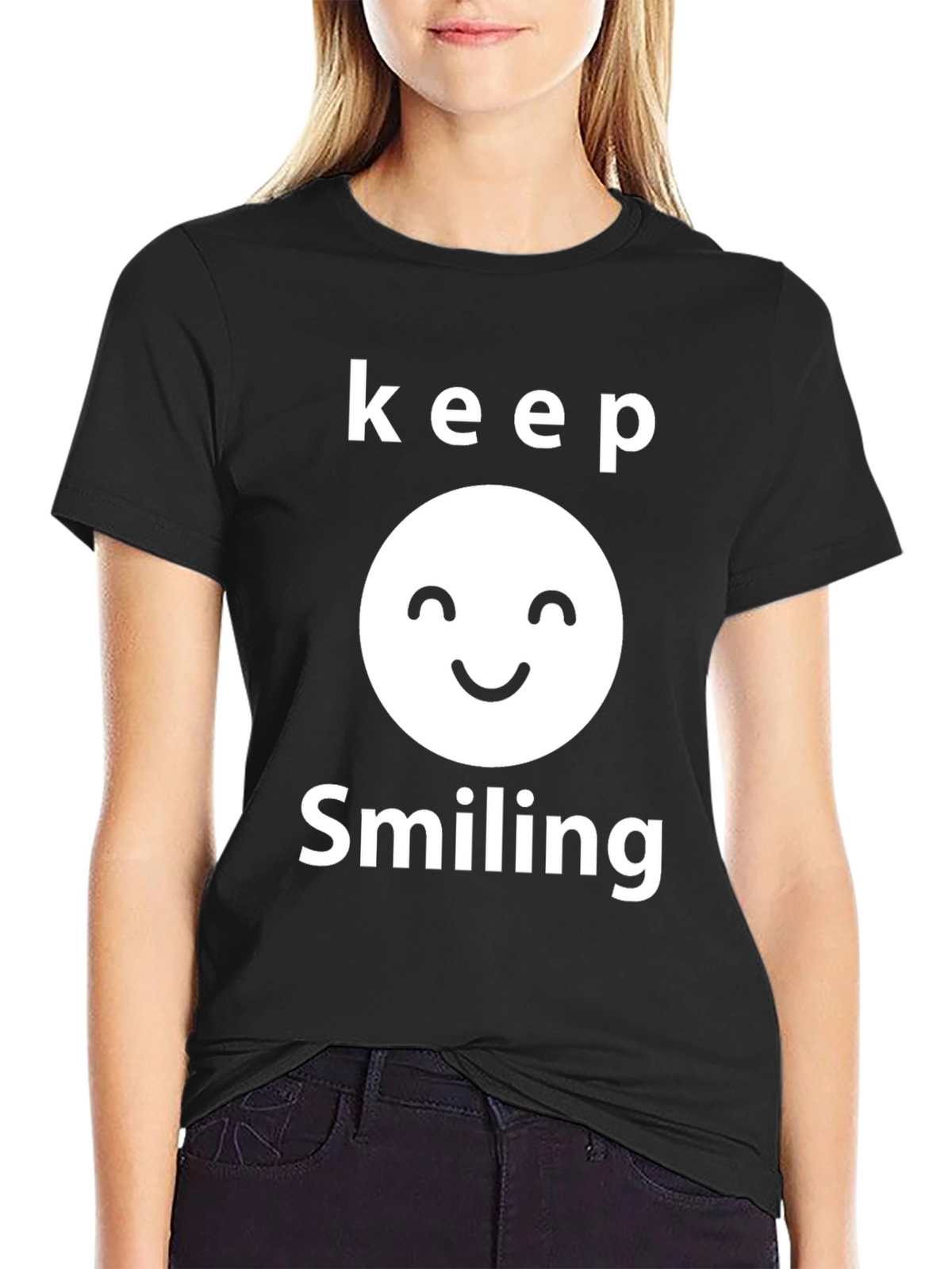 Keep Smiling Graphic T-Shirt - Positive Vibes