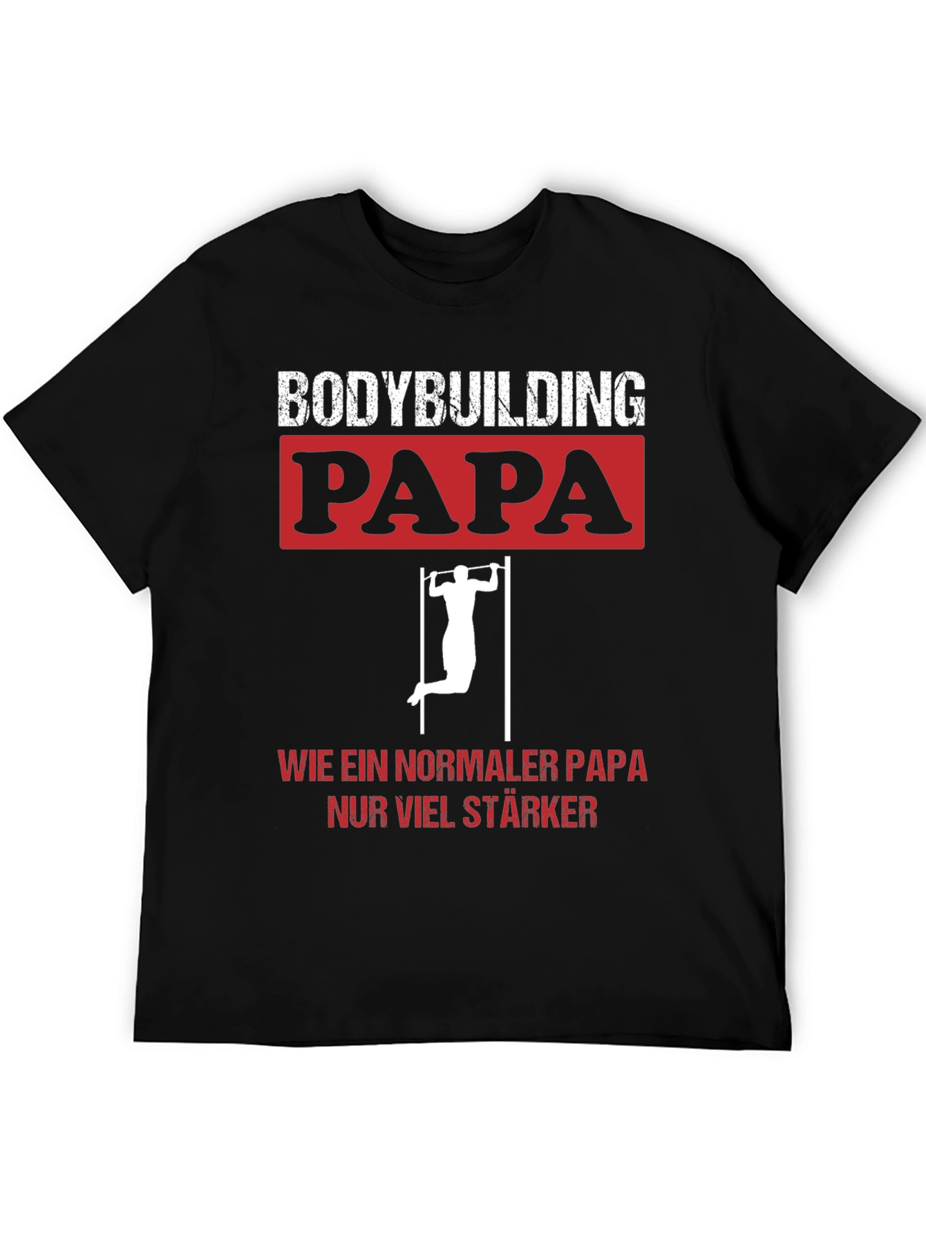 Bodybuilding Papa T-Shirt - Strong Dad Gym Tee