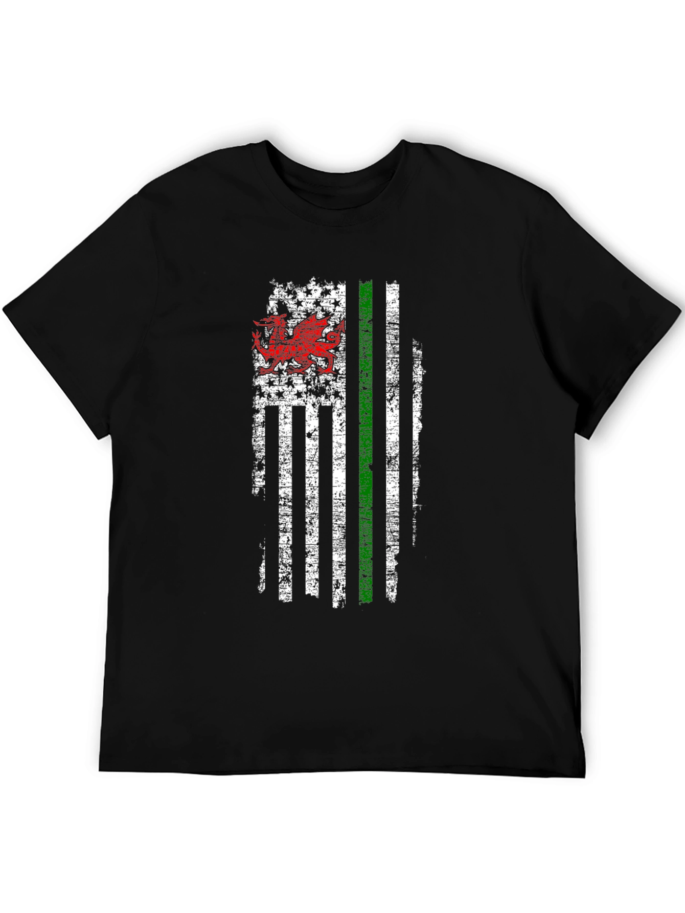 Welsh Dragon American Flag T-Shirt