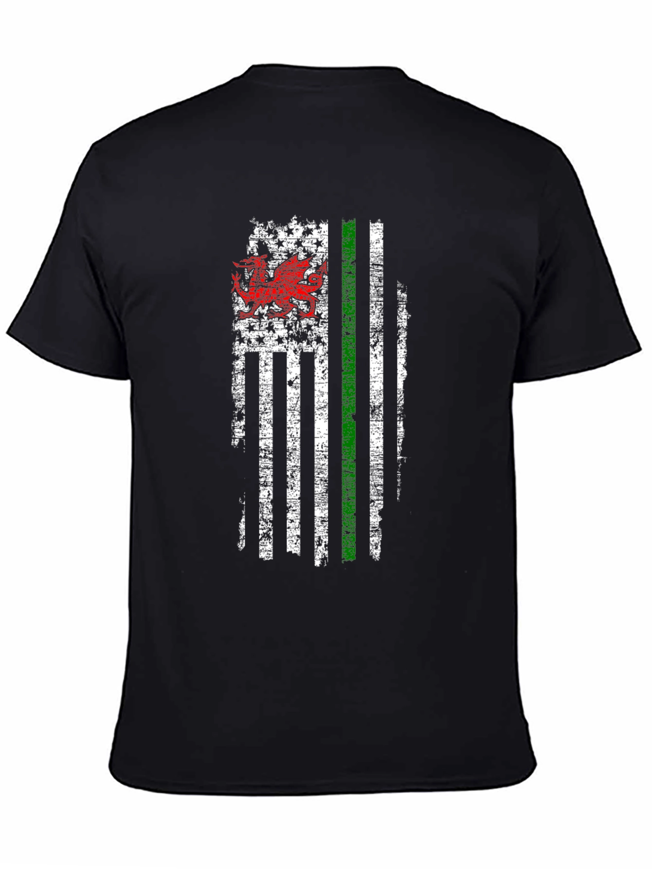 Welsh Dragon American Flag T-Shirt
