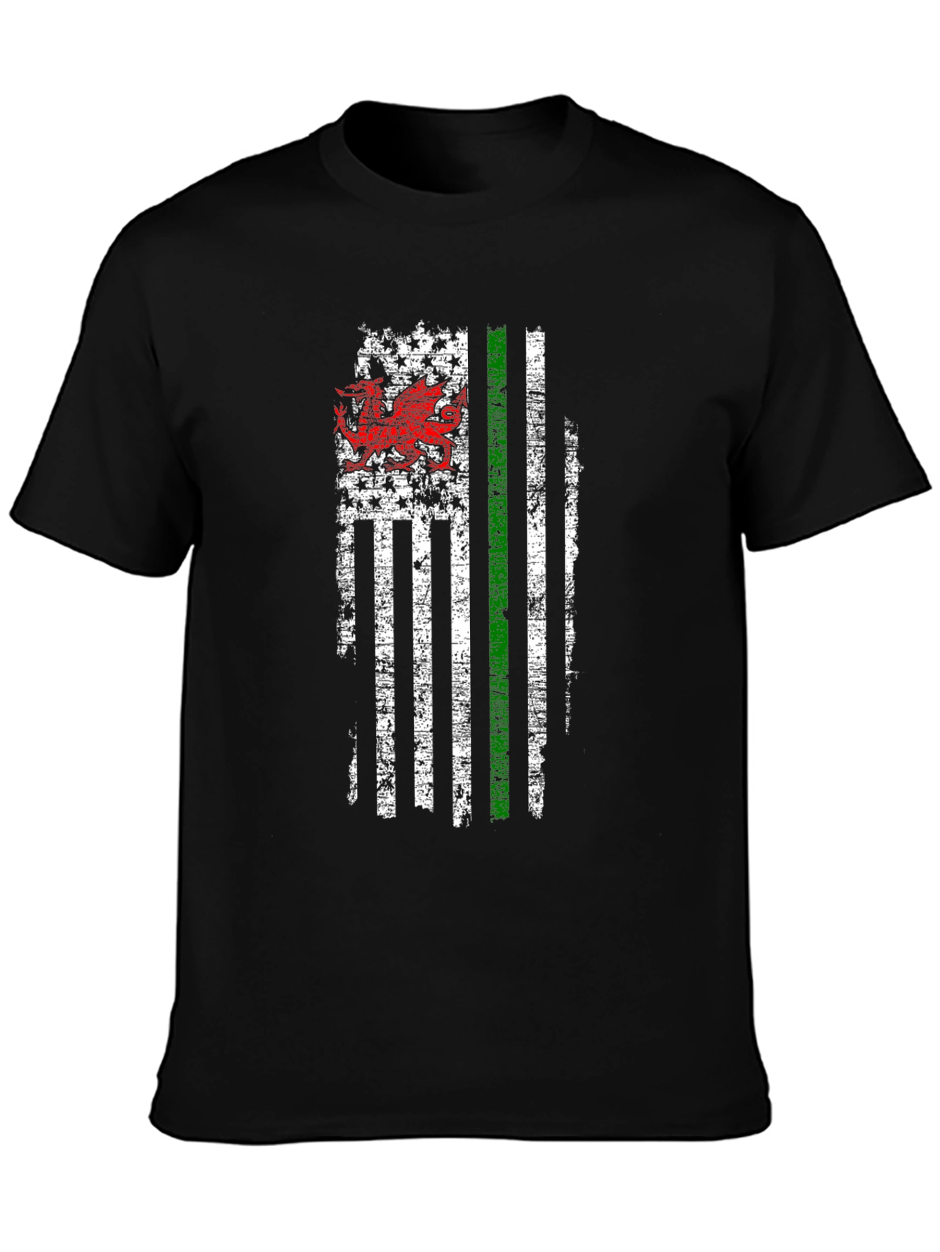 Welsh Dragon American Flag T-Shirt