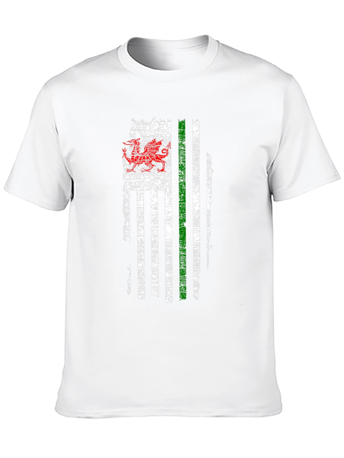 Welsh Dragon American Flag T-Shirt