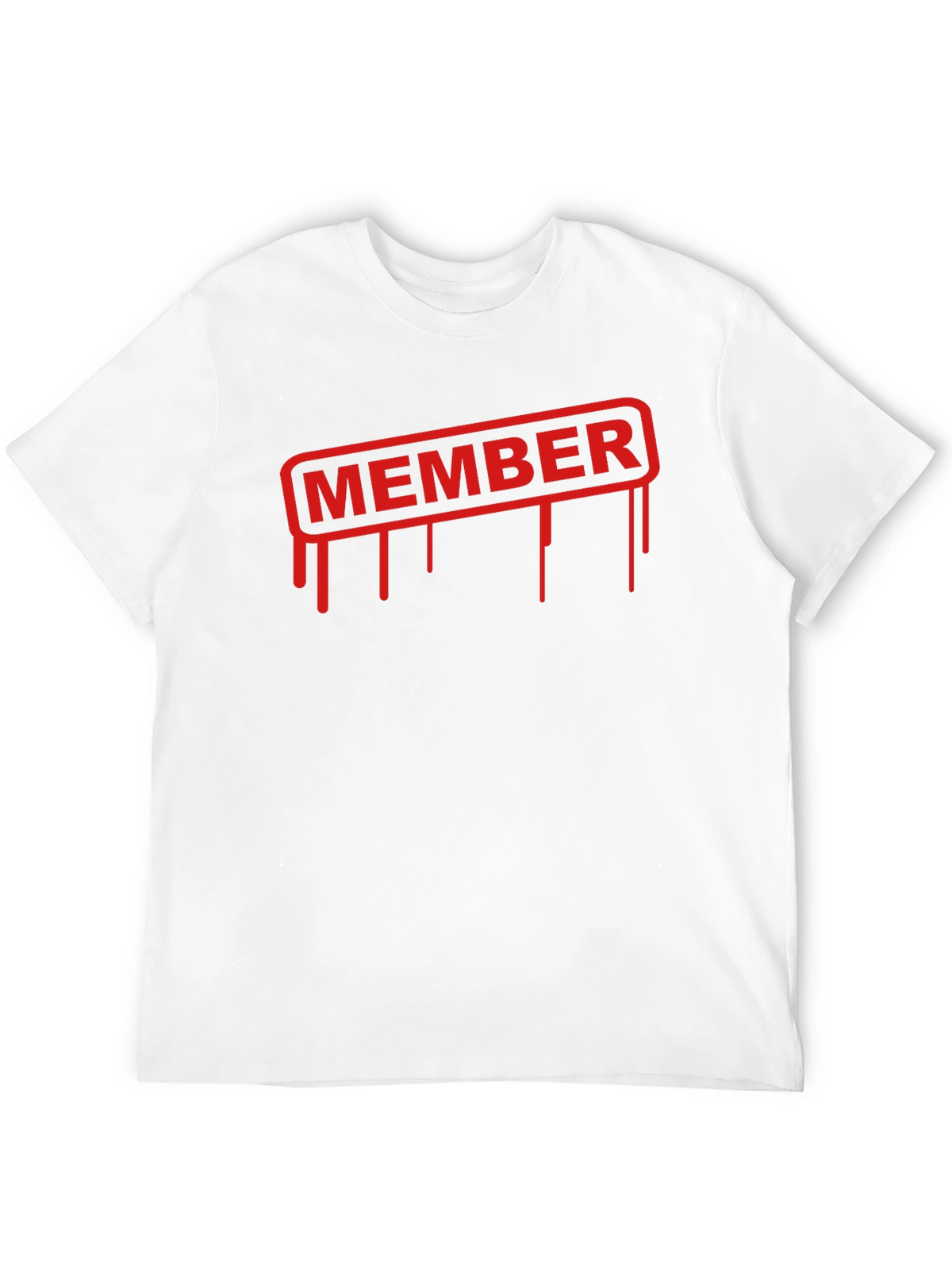 Member Dripping Text Black T-Shirt