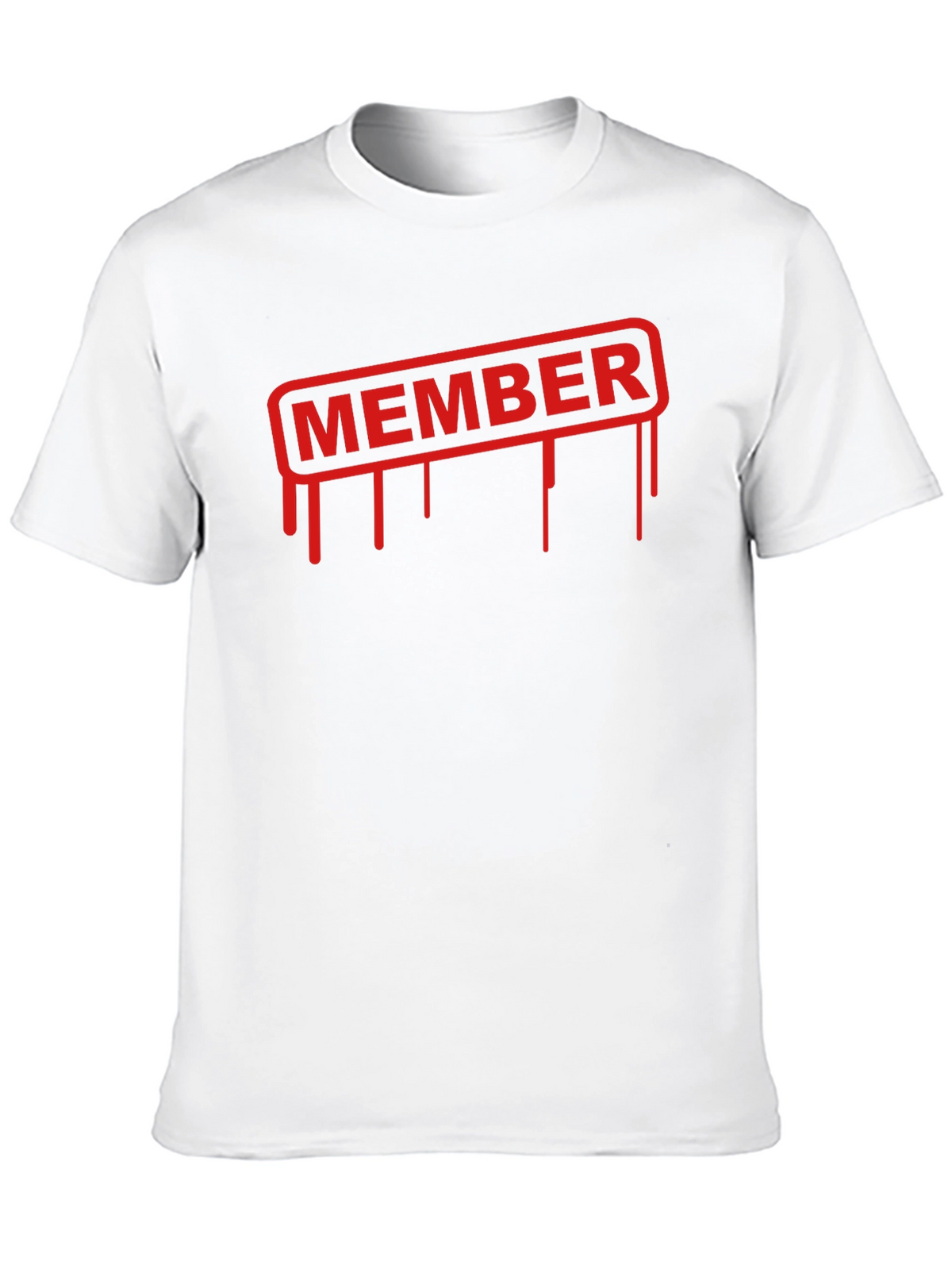 Member Dripping Text Black T-Shirt