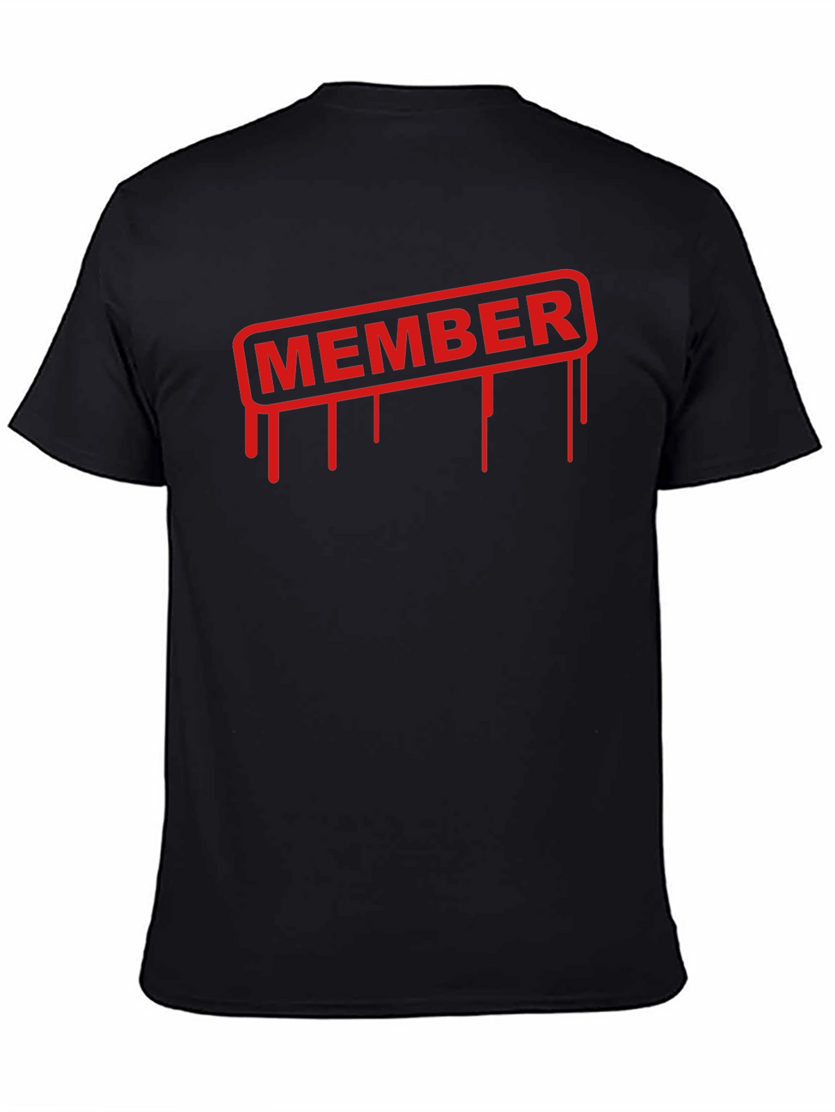 Member Dripping Text Black T-Shirt