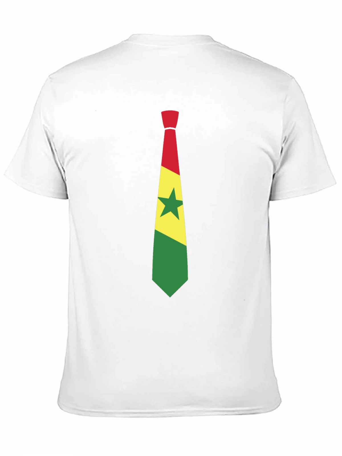Ghana Flag Tie Graphic Black T-Shirt