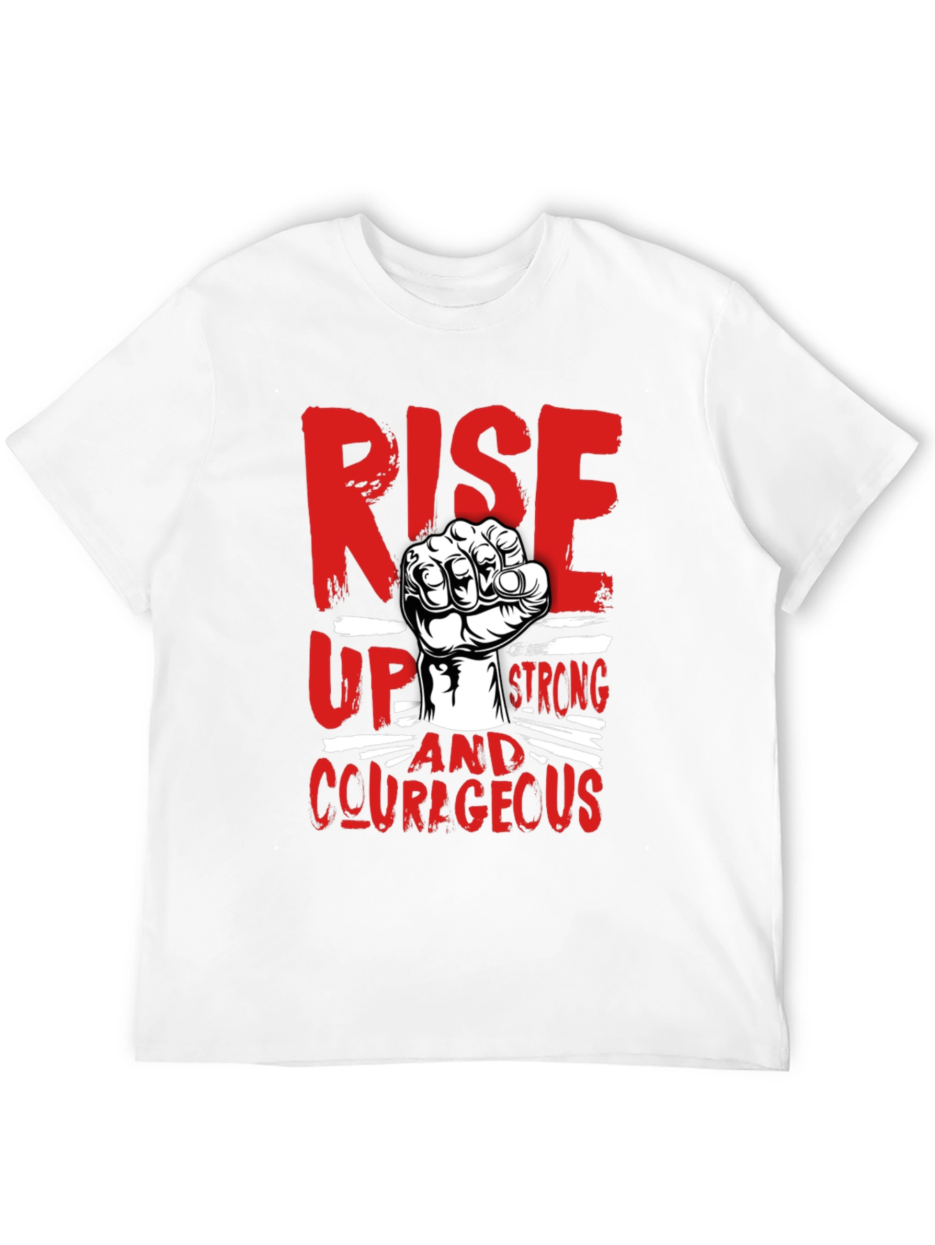 Rise Up Strong Courageous Graphic Tee