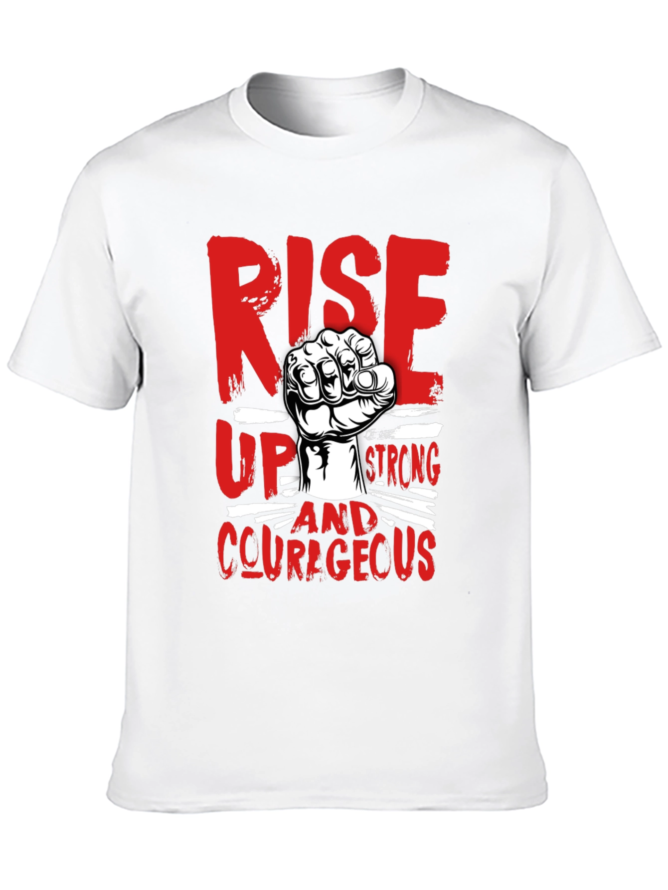 Rise Up Strong Courageous Graphic Tee