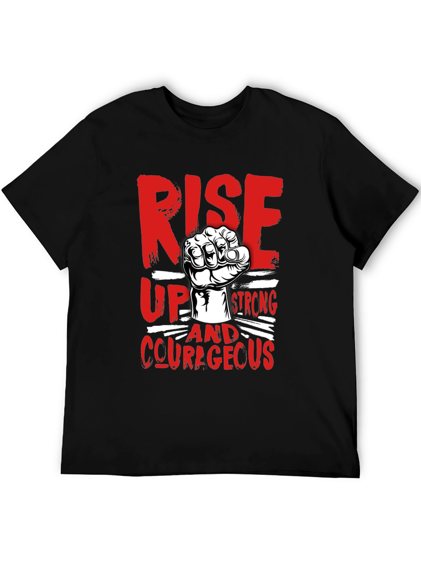 Rise Up Strong Courageous Graphic Tee