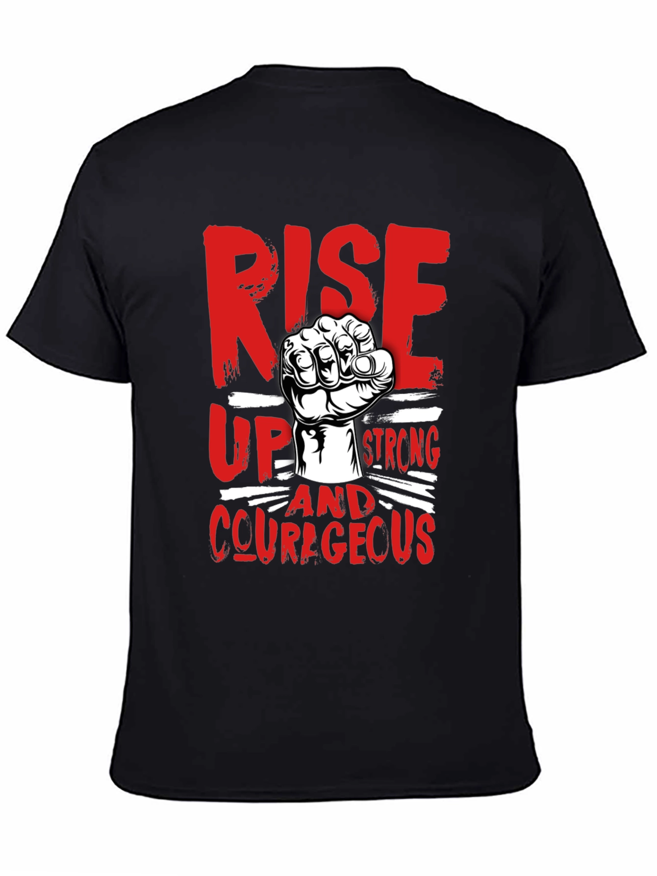 Rise Up Strong Courageous Graphic Tee