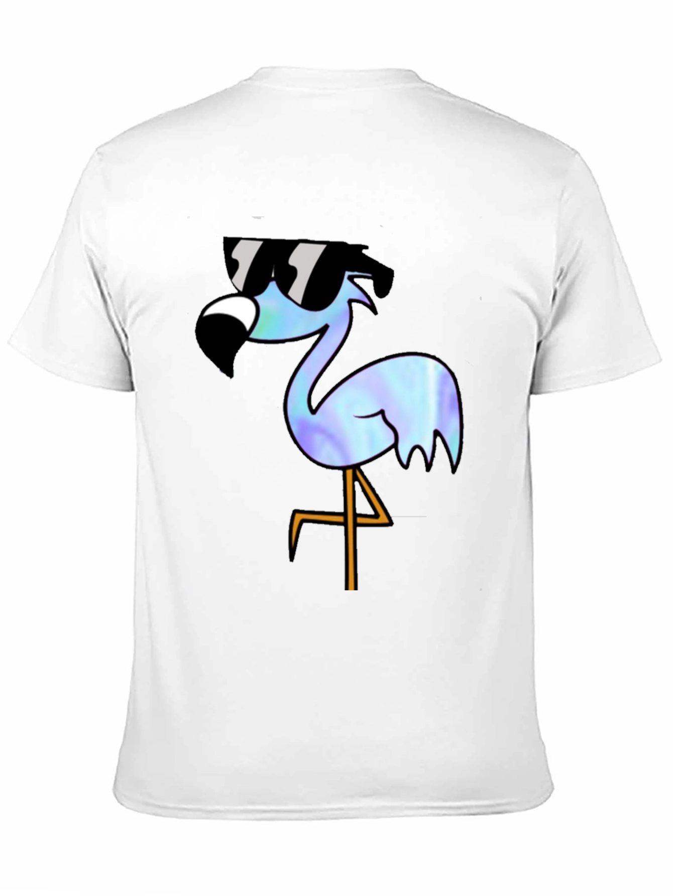 Cool Flamingo Graphic T-Shirt - Black Cotton Blend
