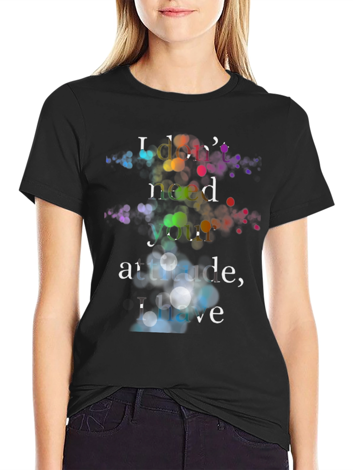 Attitude Graphic Tee - Sarcastic Humor Black T-Shirt