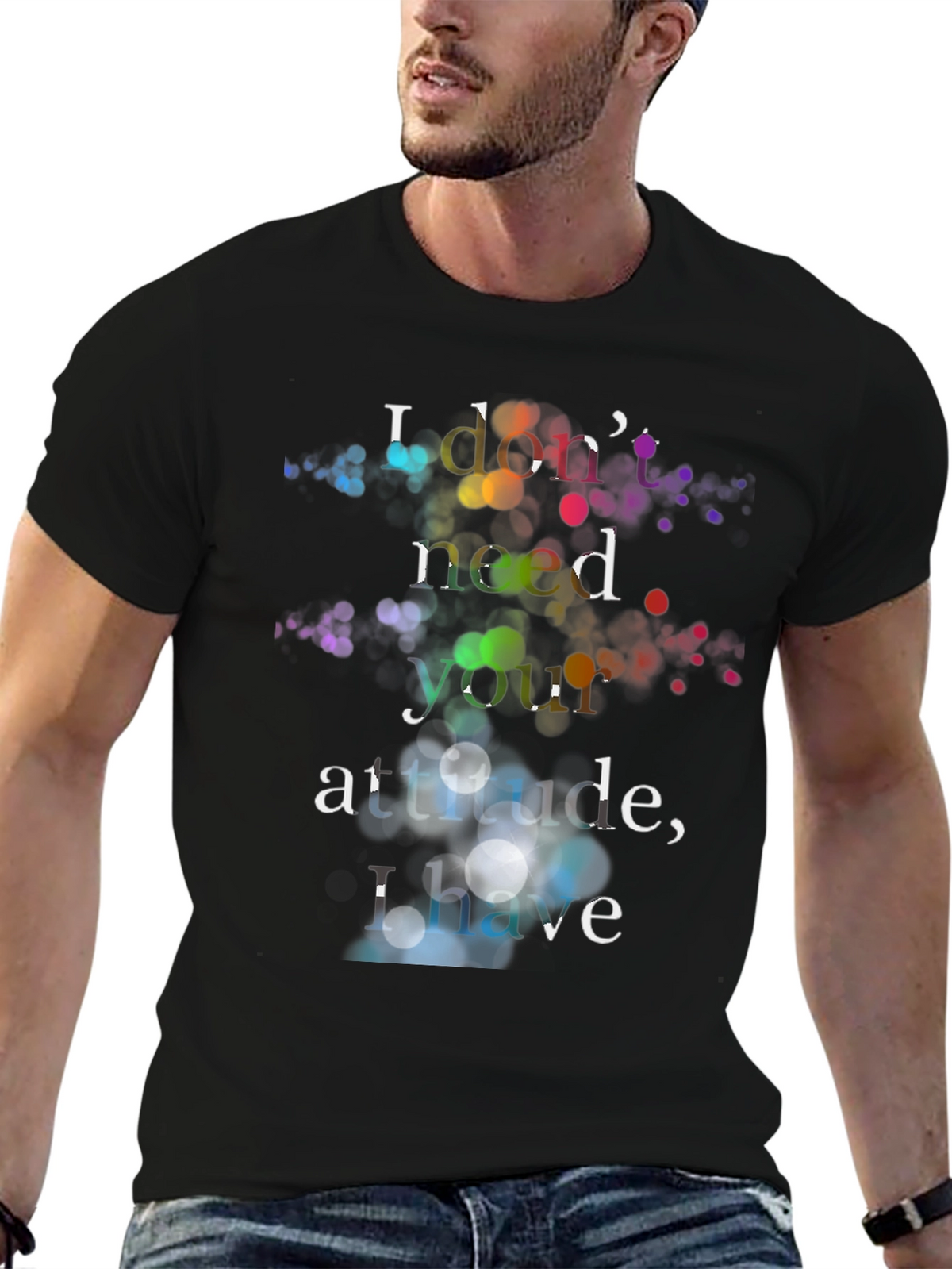 Attitude Graphic Tee - Sarcastic Humor Black T-Shirt