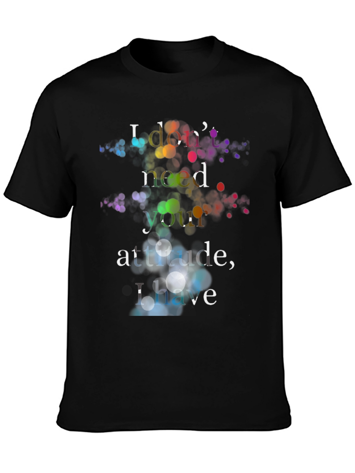 Attitude Graphic Tee - Sarcastic Humor Black T-Shirt