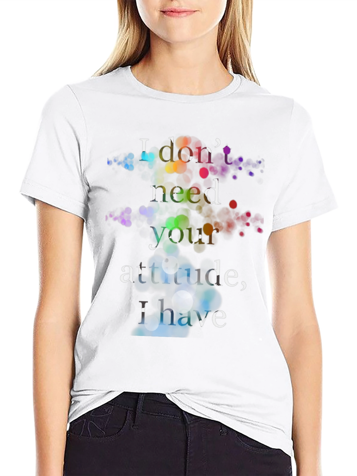 Attitude Graphic Tee - Sarcastic Humor Black T-Shirt
