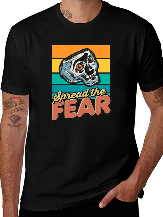Spread the Fear Graphic Tee - Skull Design