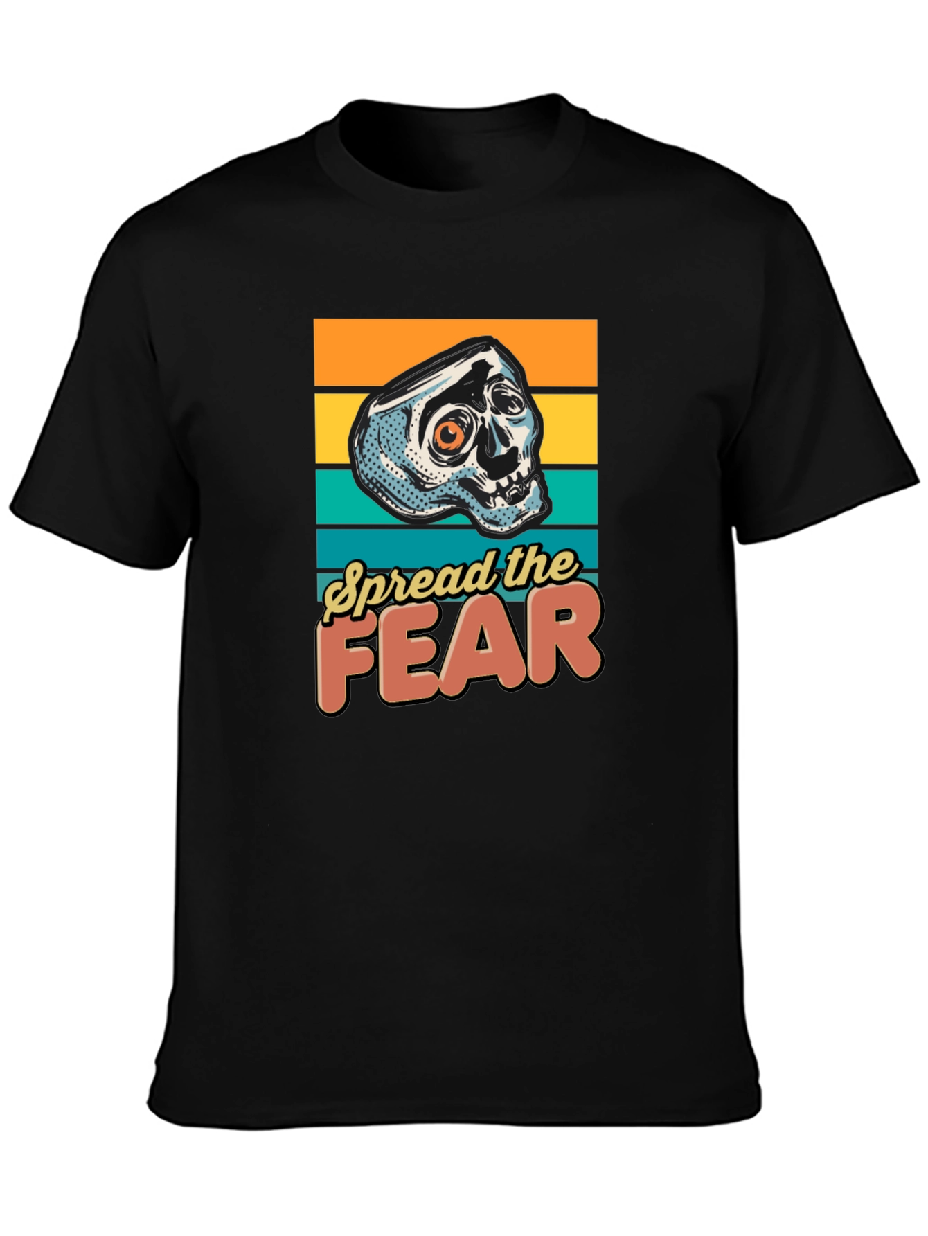 Spread the Fear Graphic Tee - Skull Design