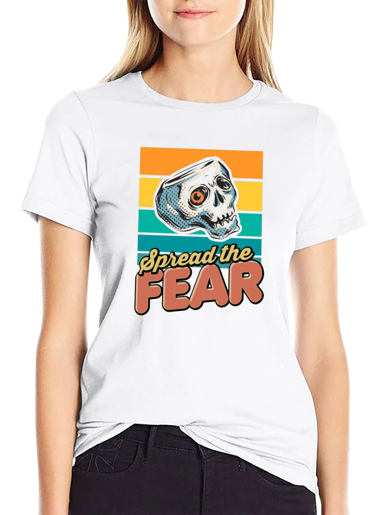 Spread the Fear Graphic Tee - Skull Design