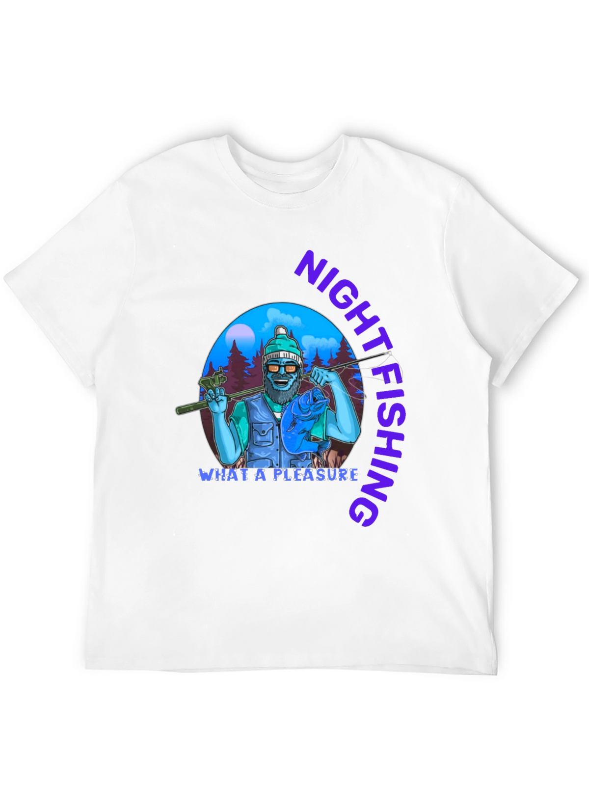 Night Fishing T-Shirt - Unique Fisherman Design