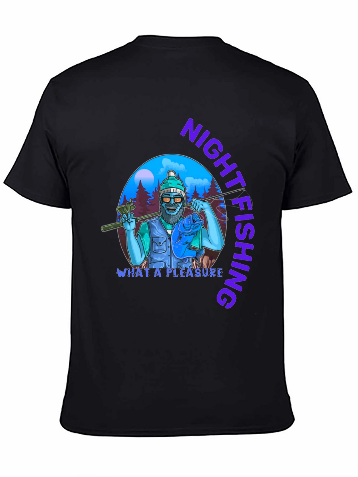 Night Fishing T-Shirt - Unique Fisherman Design