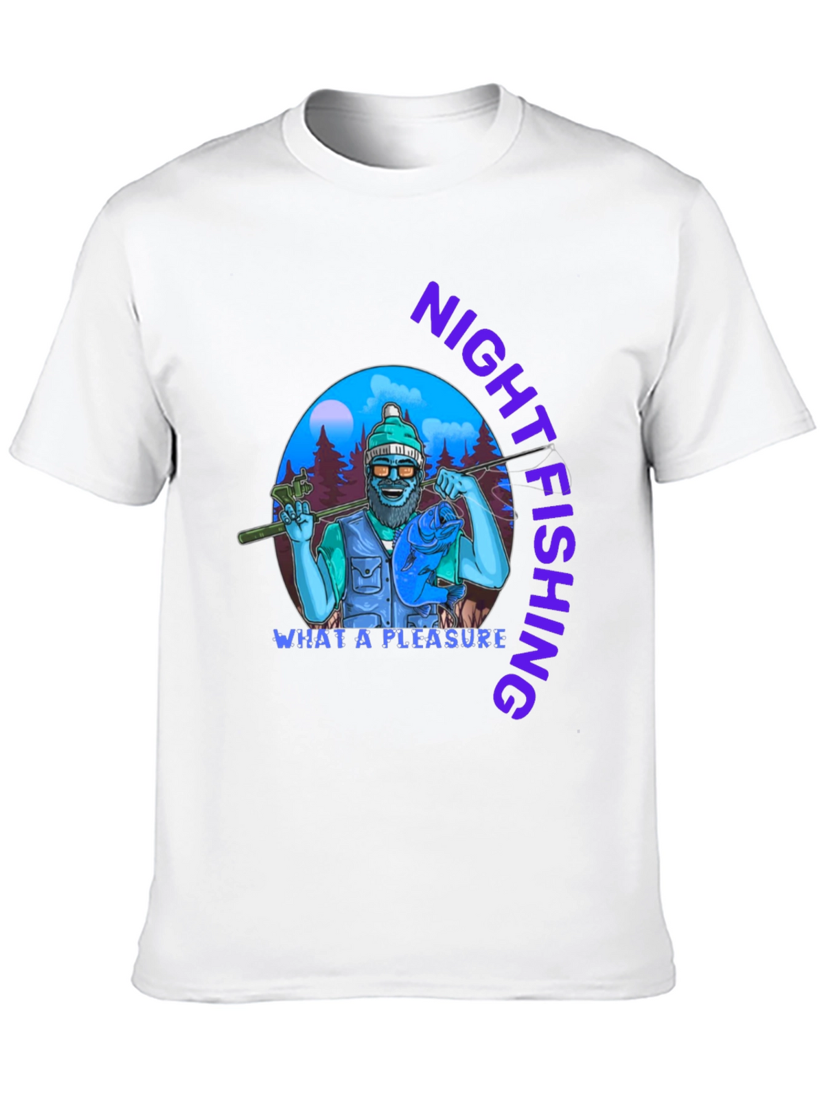 Night Fishing T-Shirt - Unique Fisherman Design