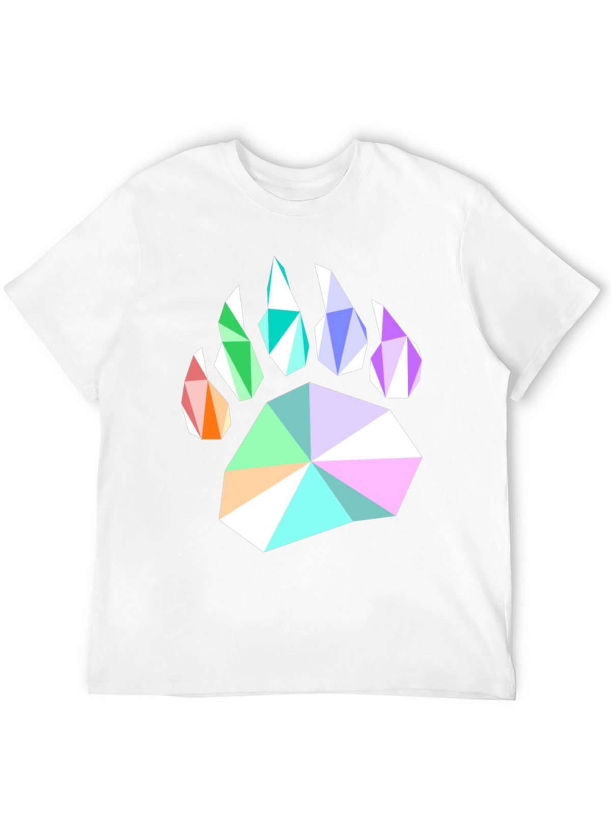 Geometric Bear Paw Print T-Shirt
