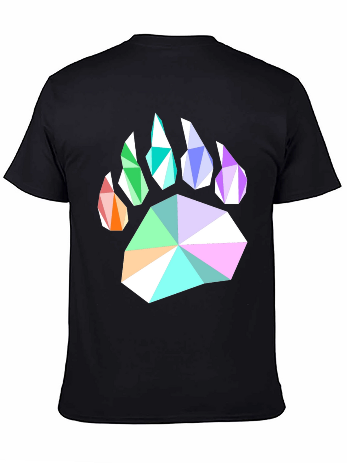 Geometric Bear Paw Print T-Shirt