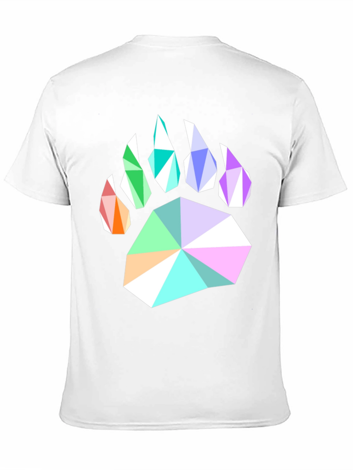 Geometric Bear Paw Print T-Shirt