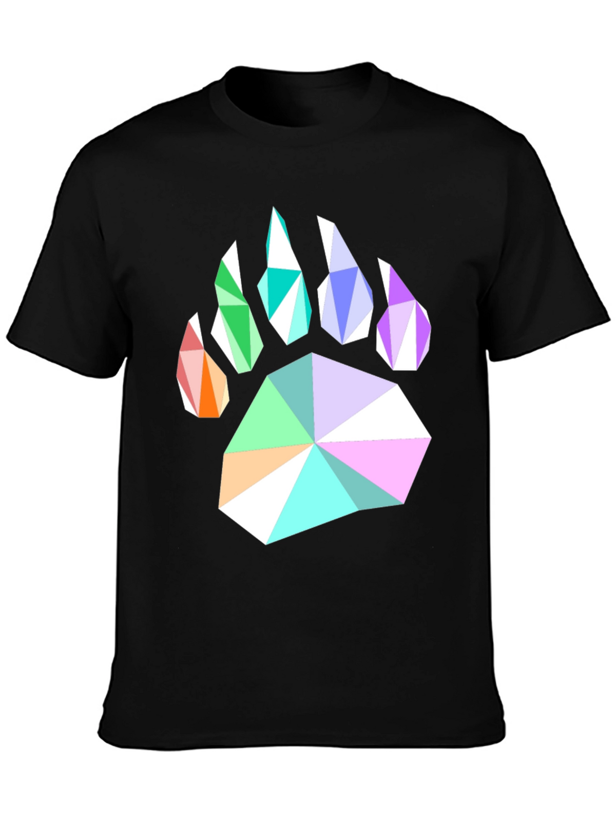 Geometric Bear Paw Print T-Shirt