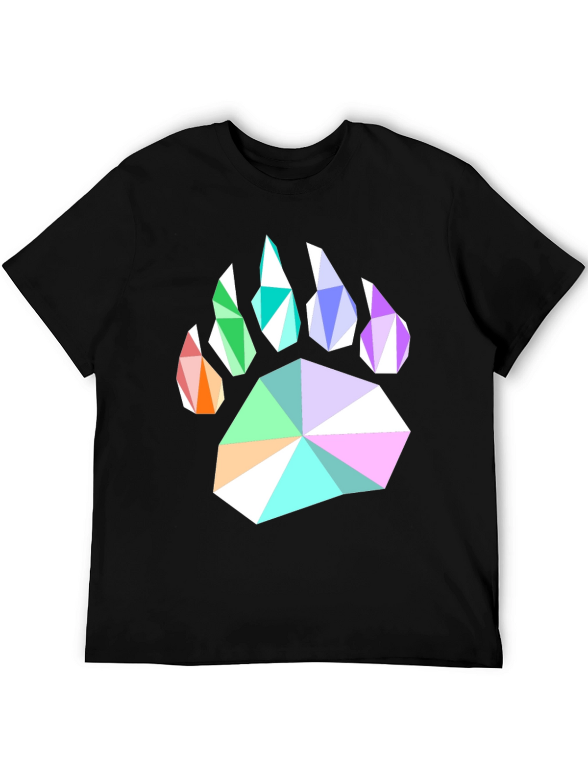 Geometric Bear Paw Print T-Shirt