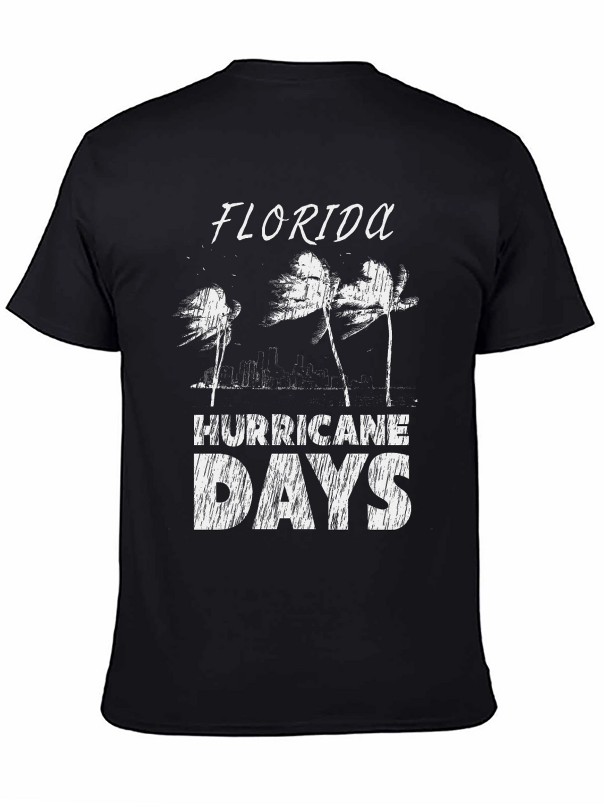 Florida Hurricane Days Black T-Shirt