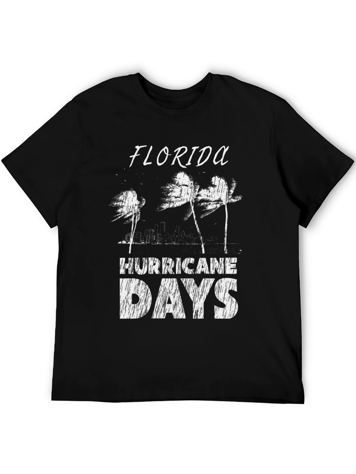 Florida Hurricane Days Black T-Shirt