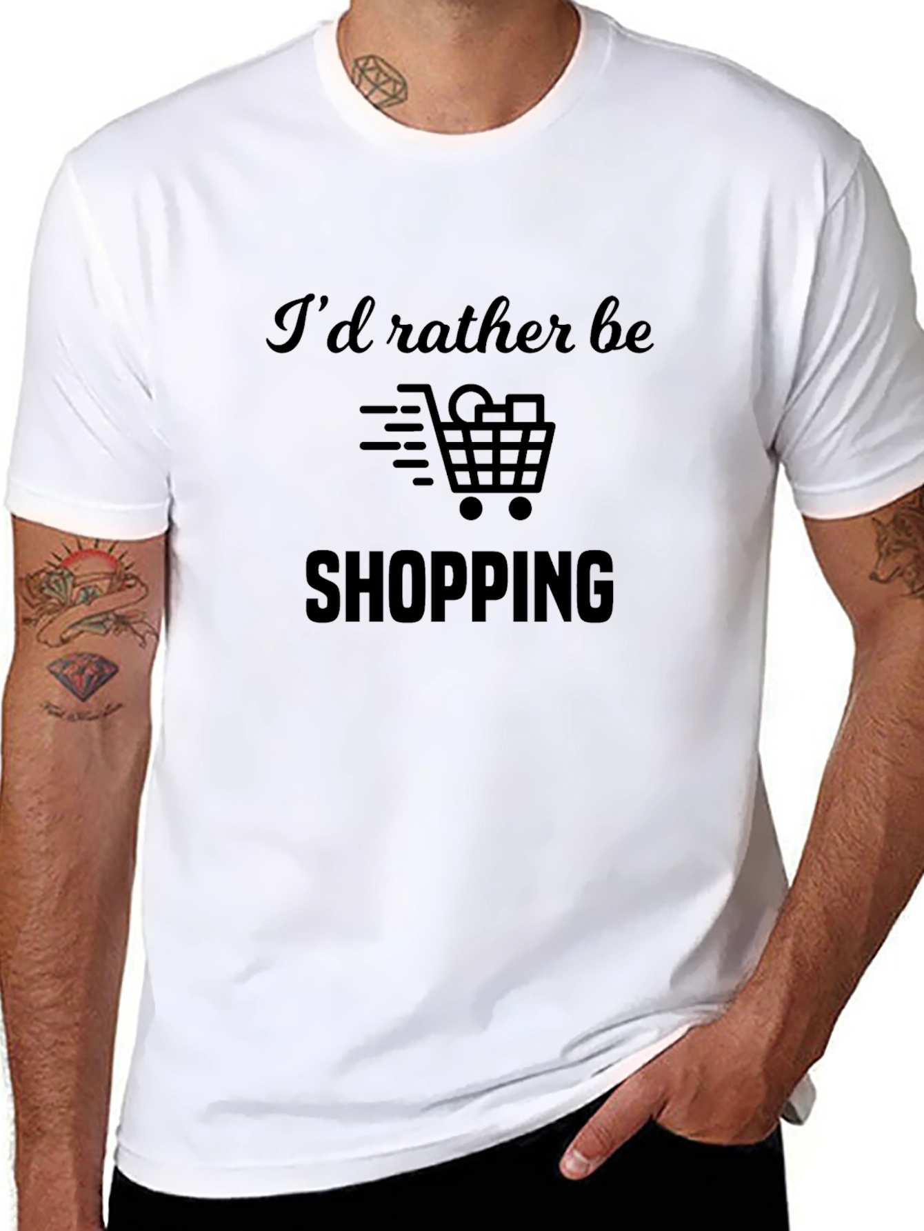 Shopping Lovers Tee: Id Rather Be Shopping