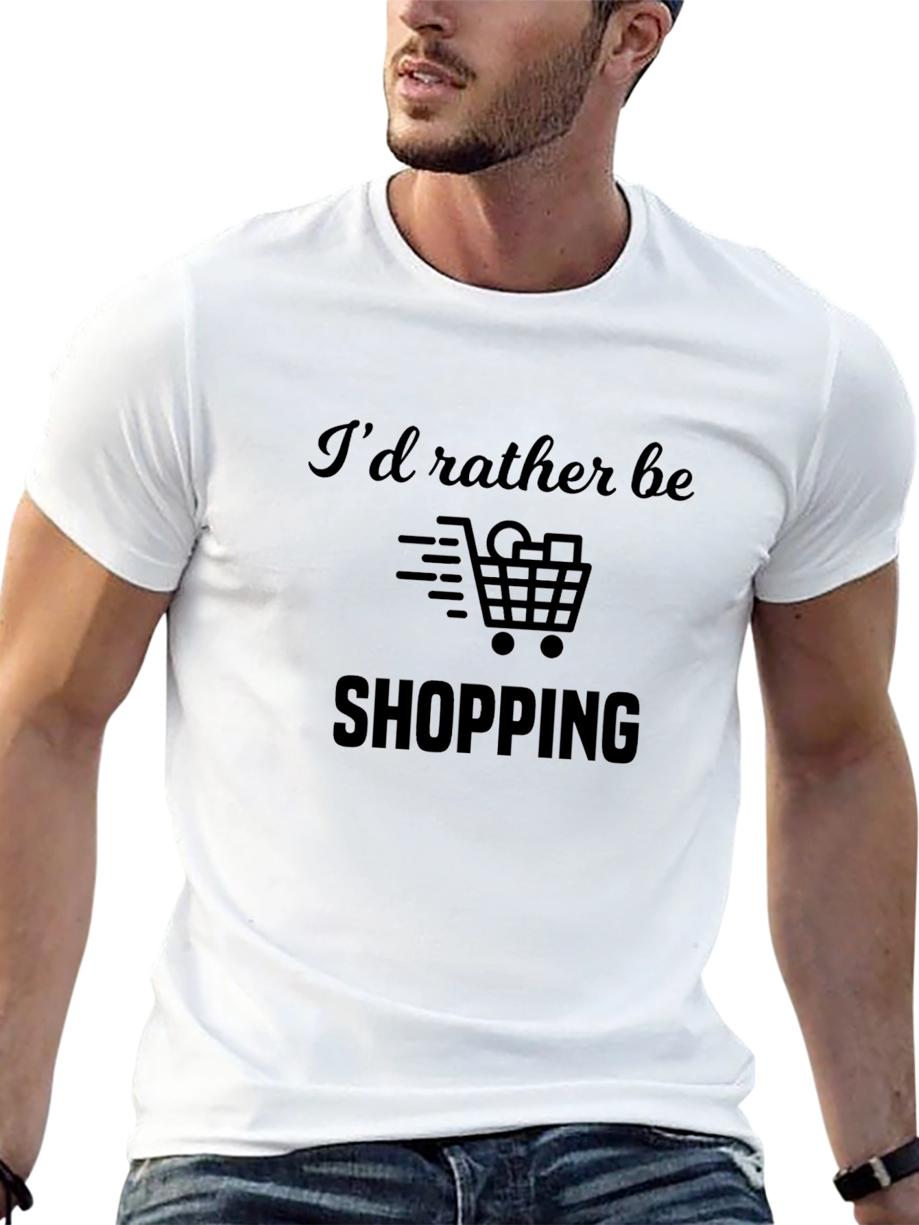 Shopping Lovers Tee: Id Rather Be Shopping