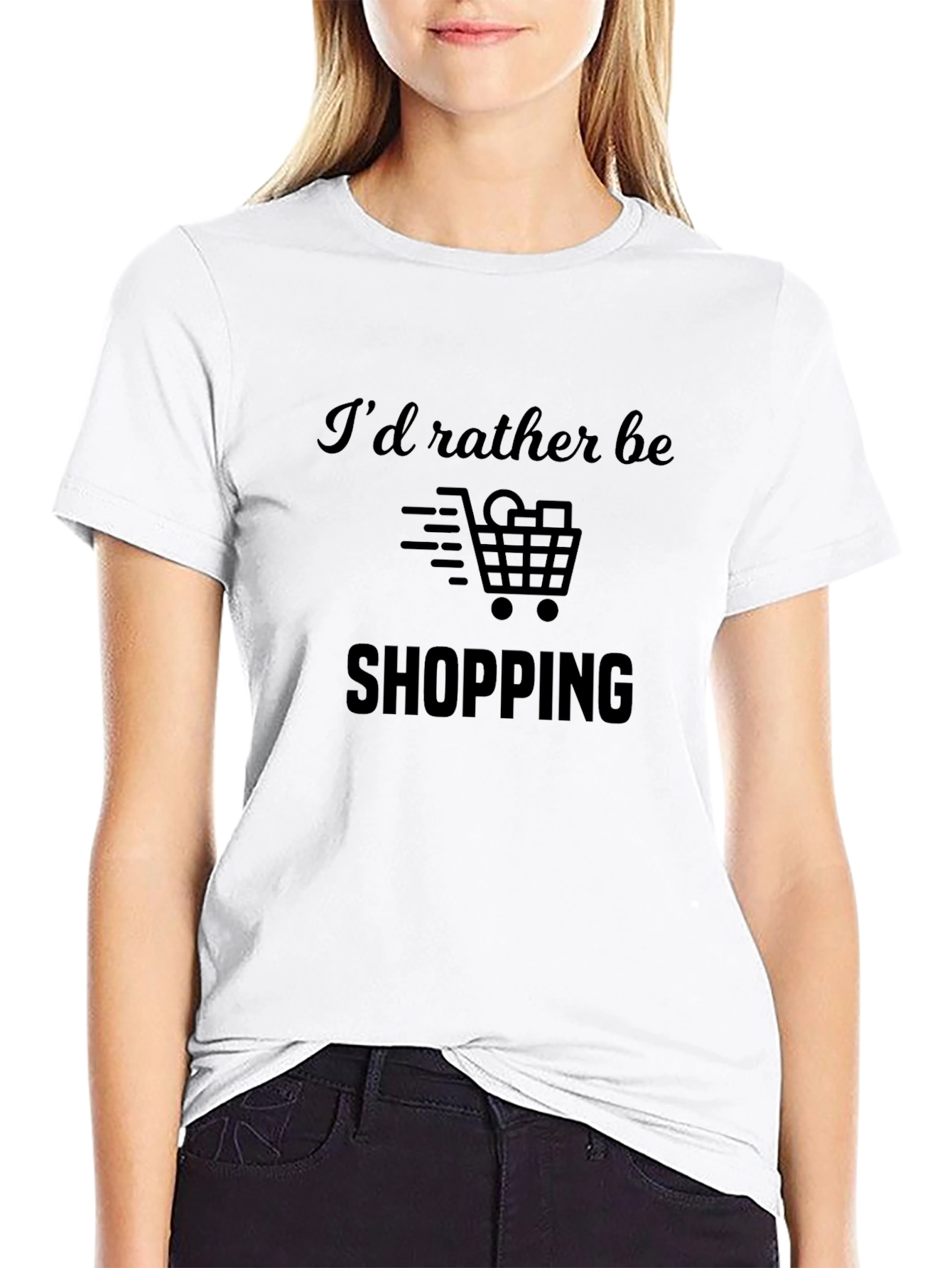 Shopping Lovers Tee: Id Rather Be Shopping