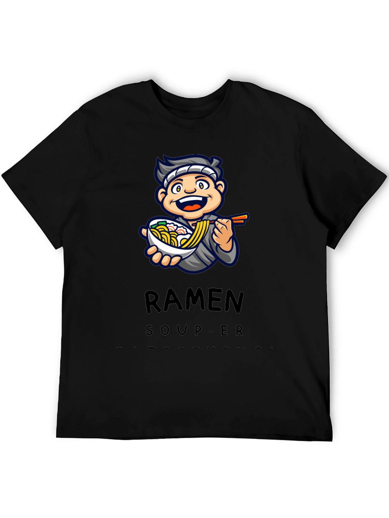 Ramen Soup-er Cartoon Graphic T-Shirt