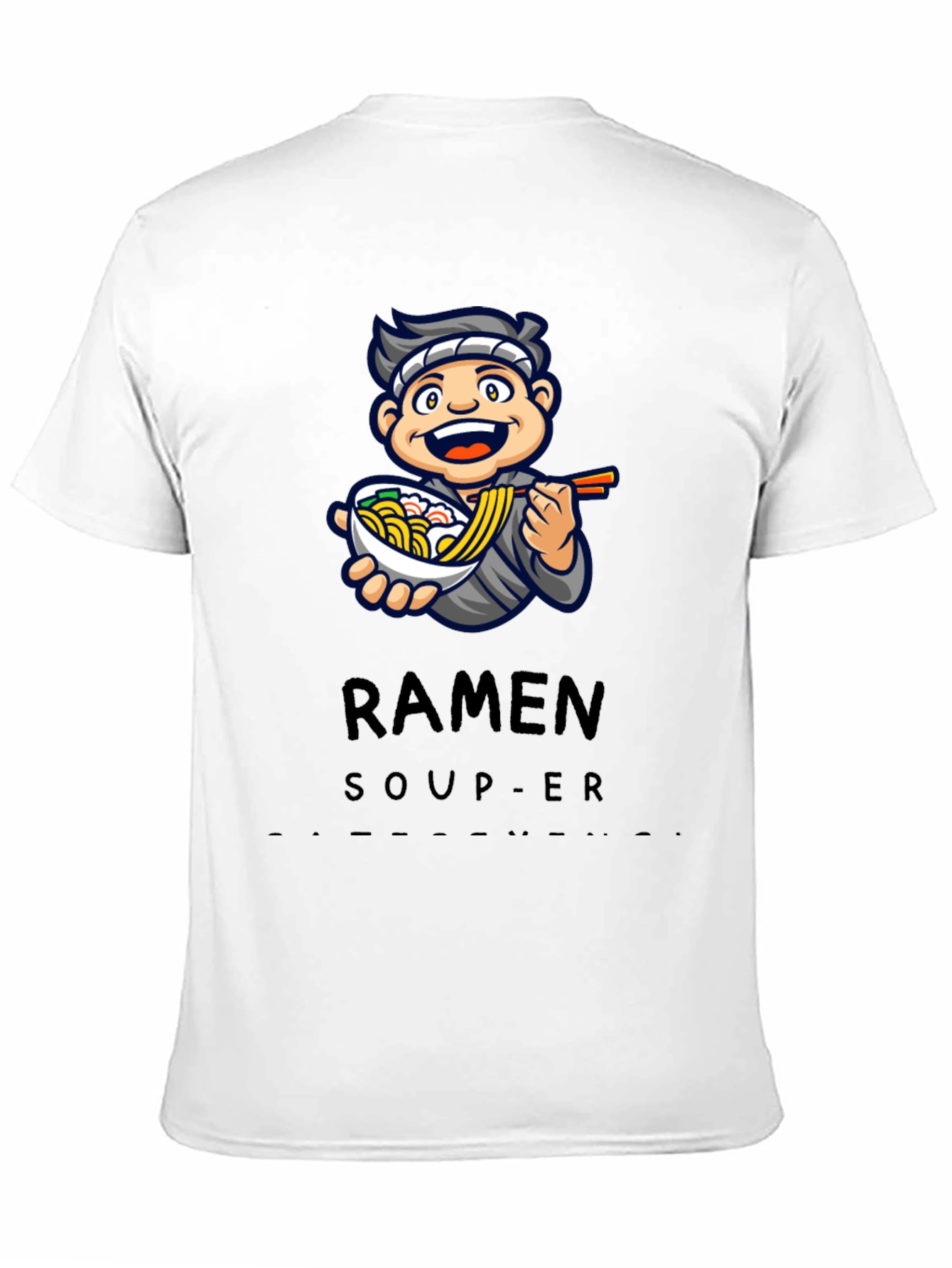 Ramen Soup-er Cartoon Graphic T-Shirt