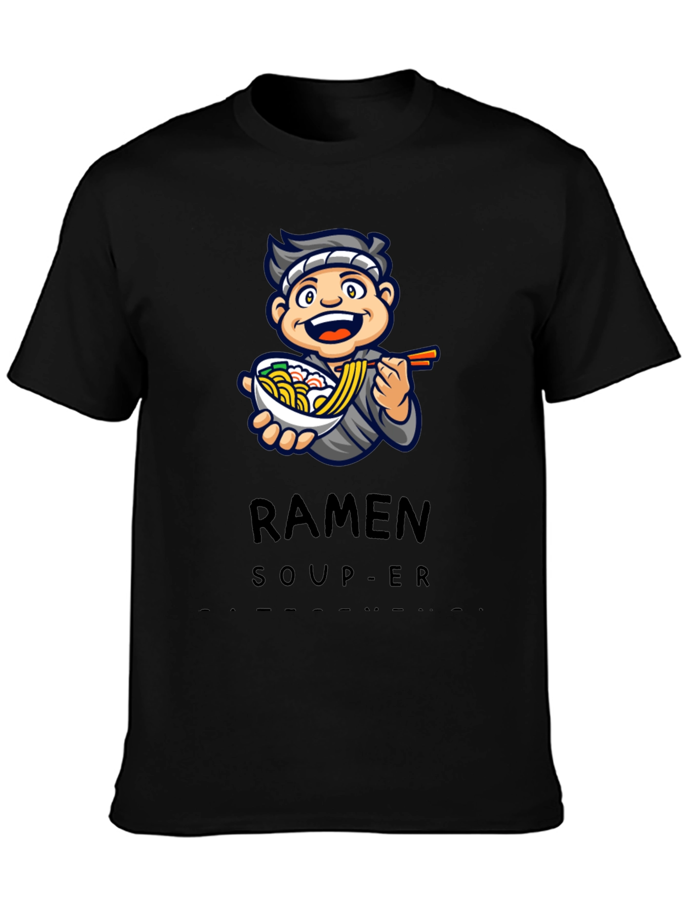 Ramen Soup-er Cartoon Graphic T-Shirt