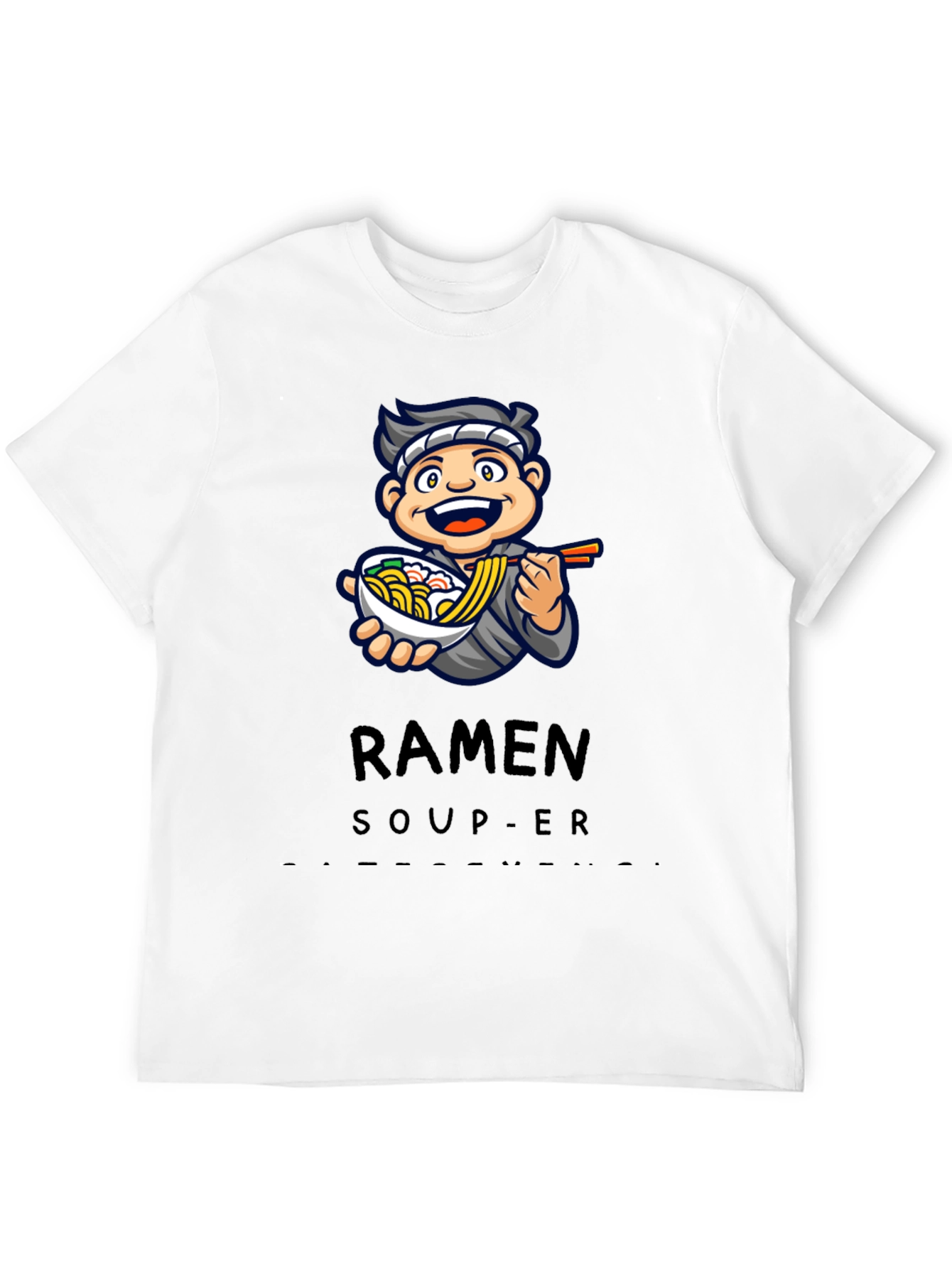 Ramen Soup-er Cartoon Graphic T-Shirt