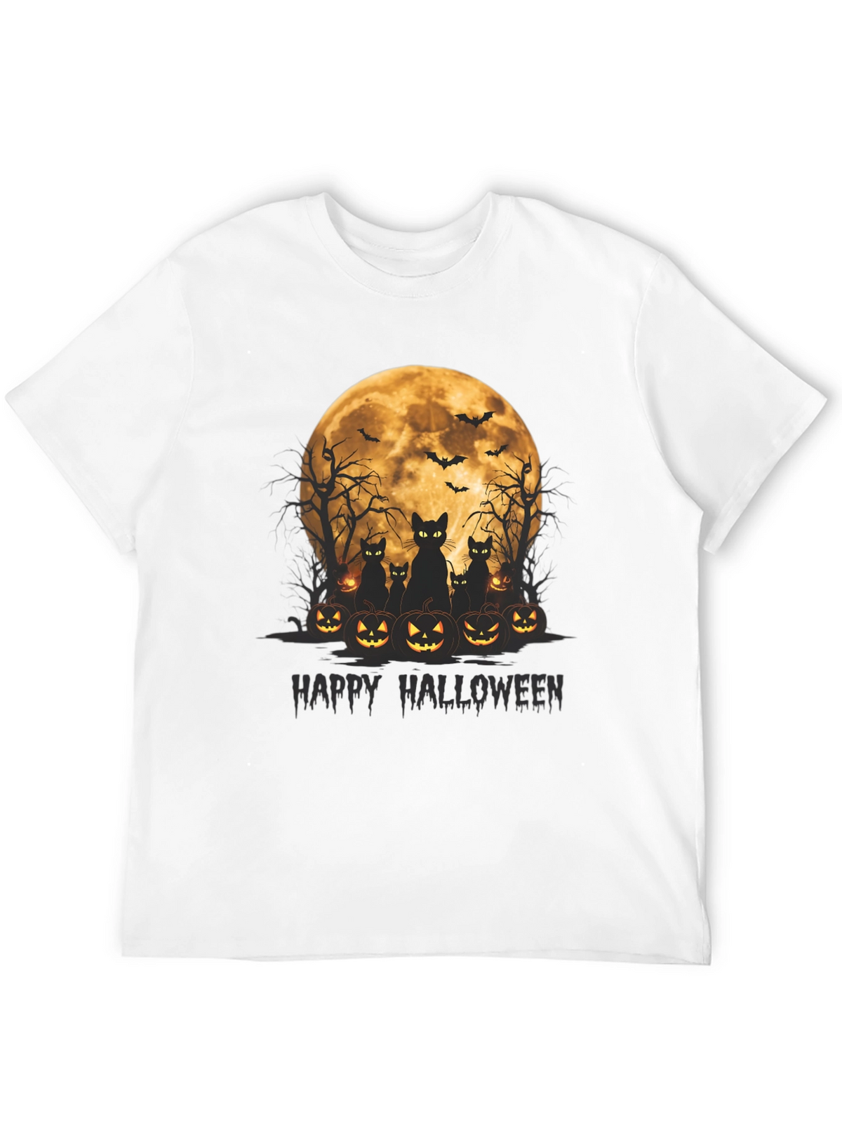 Halloween Cats & Moon T-Shirt