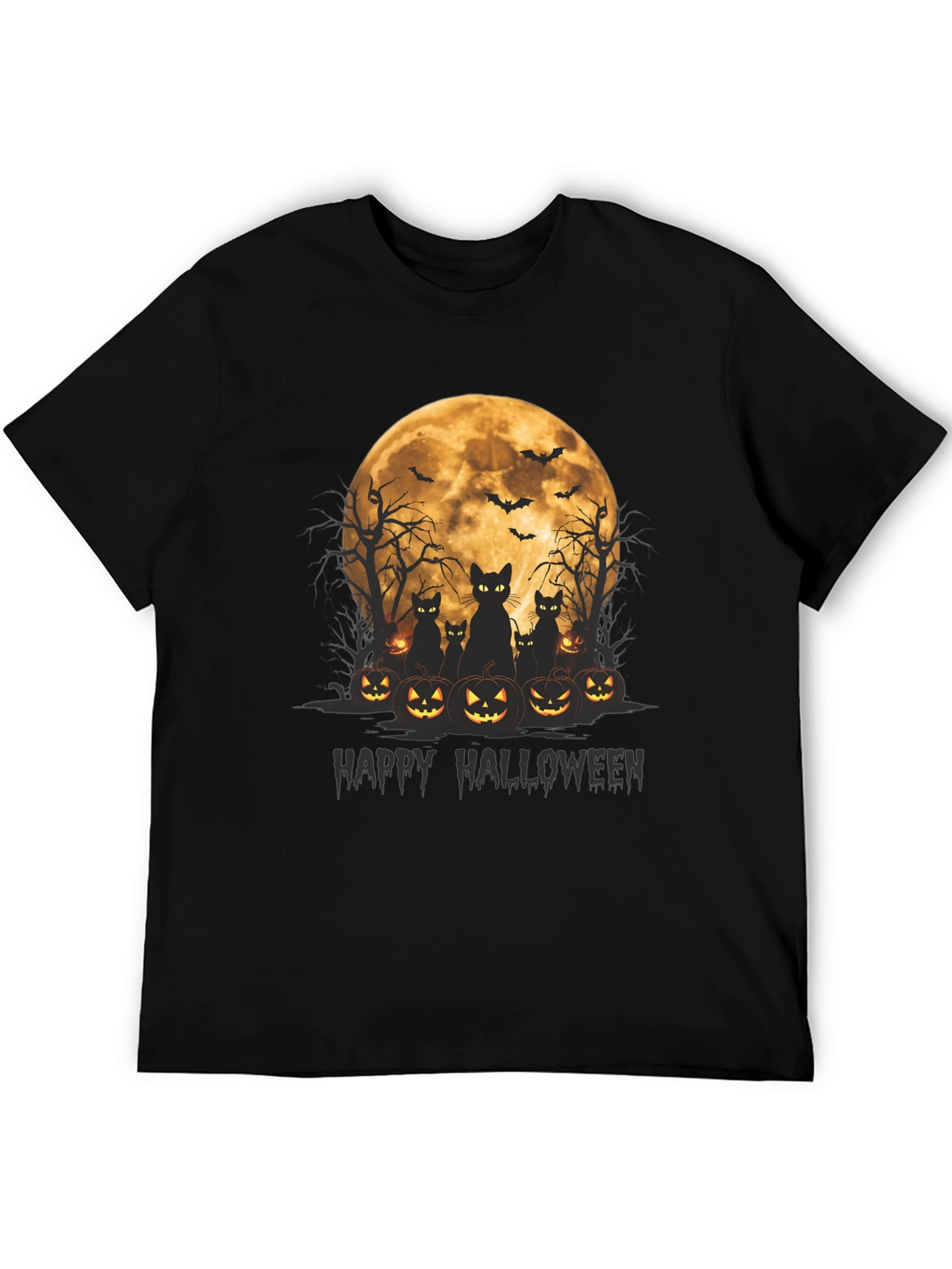 Halloween Cats & Moon T-Shirt